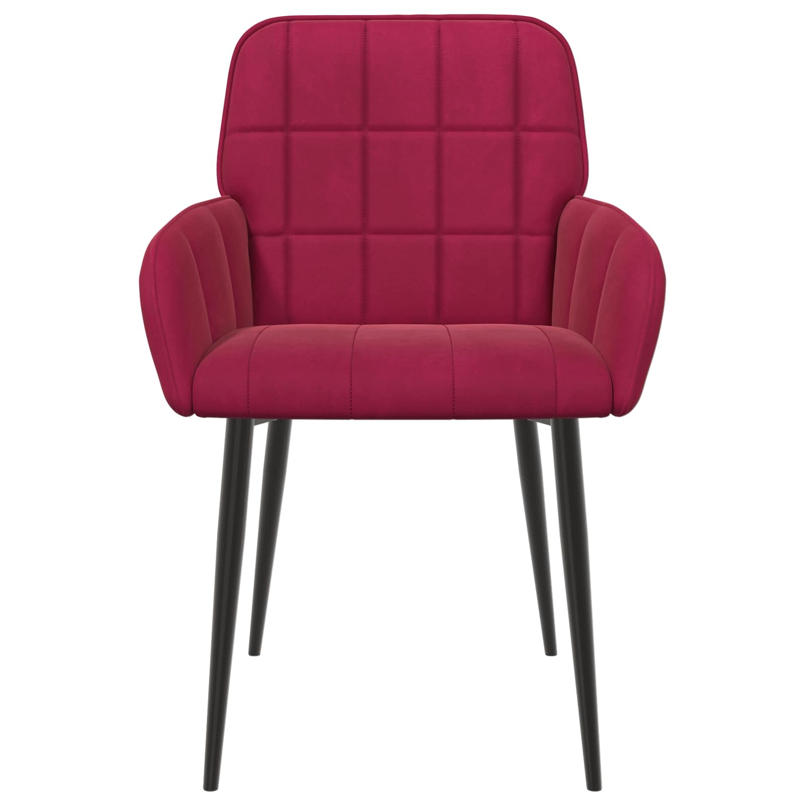 Eettafelstoelen 4 pcs fluweel Wijnrood 57 x 50 x 85 cm is nu te koop bij PeponiXL, paradijselijk wonen!