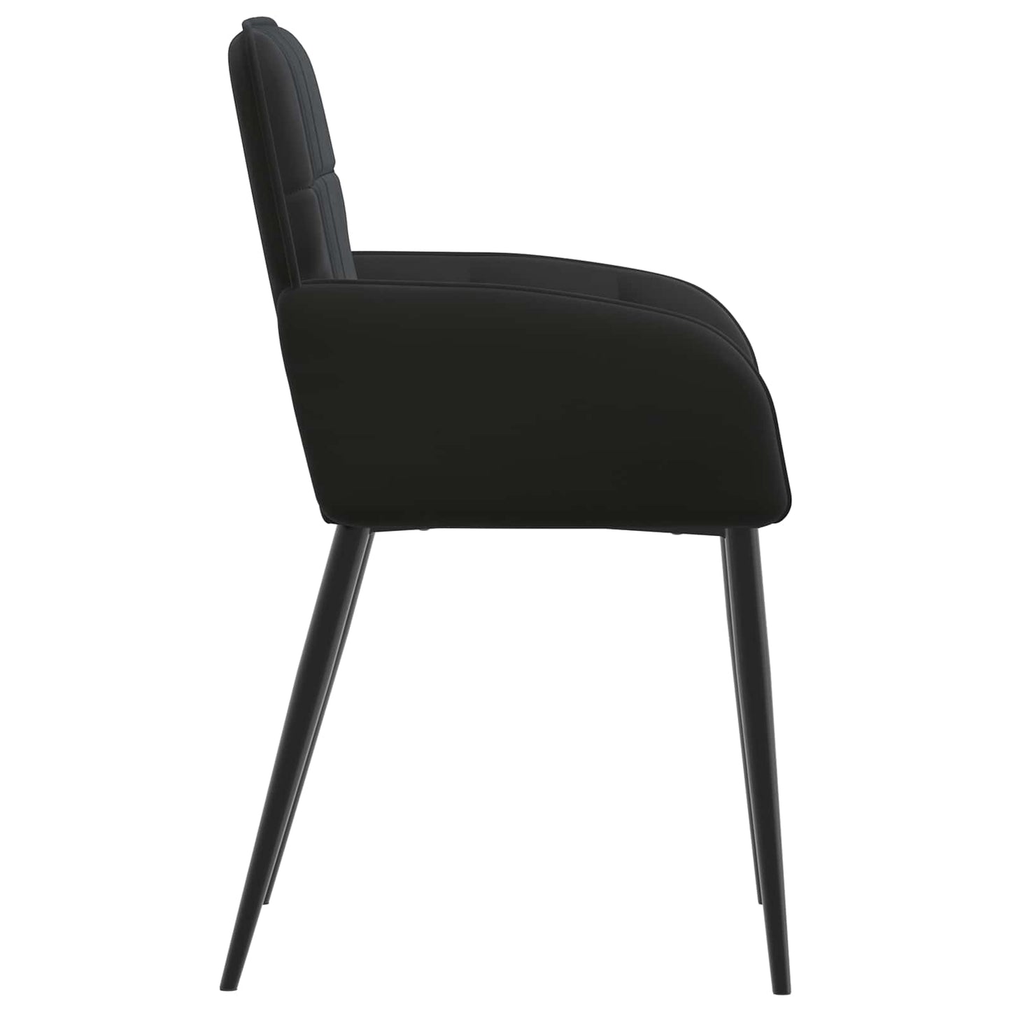 Eettafelstoelen 4 pcs fluweel Zwart 57 x 50 x 85 cm is nu te koop bij PeponiXL, paradijselijk wonen!