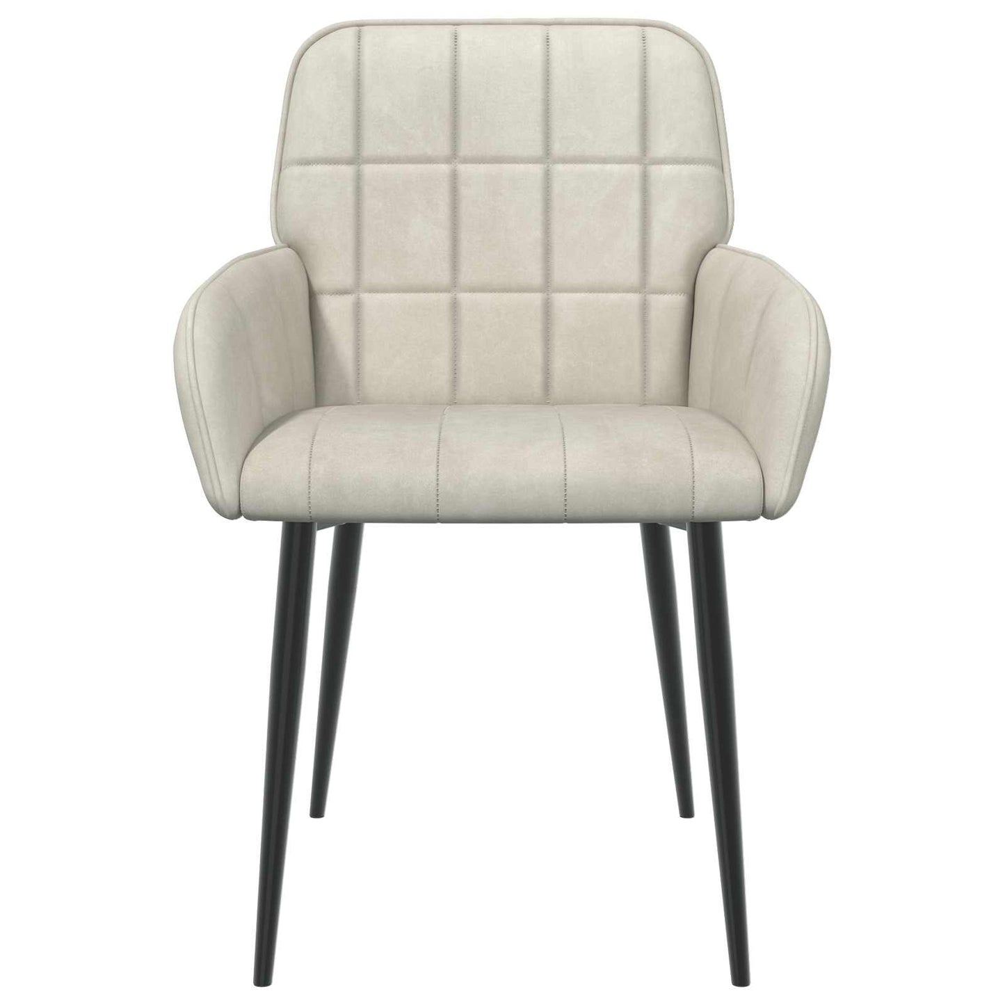Eettafelstoelen 4 pcs fluweel Crèmekleurig 57 x 50 x 85 cm is nu te koop bij PeponiXL, paradijselijk wonen!