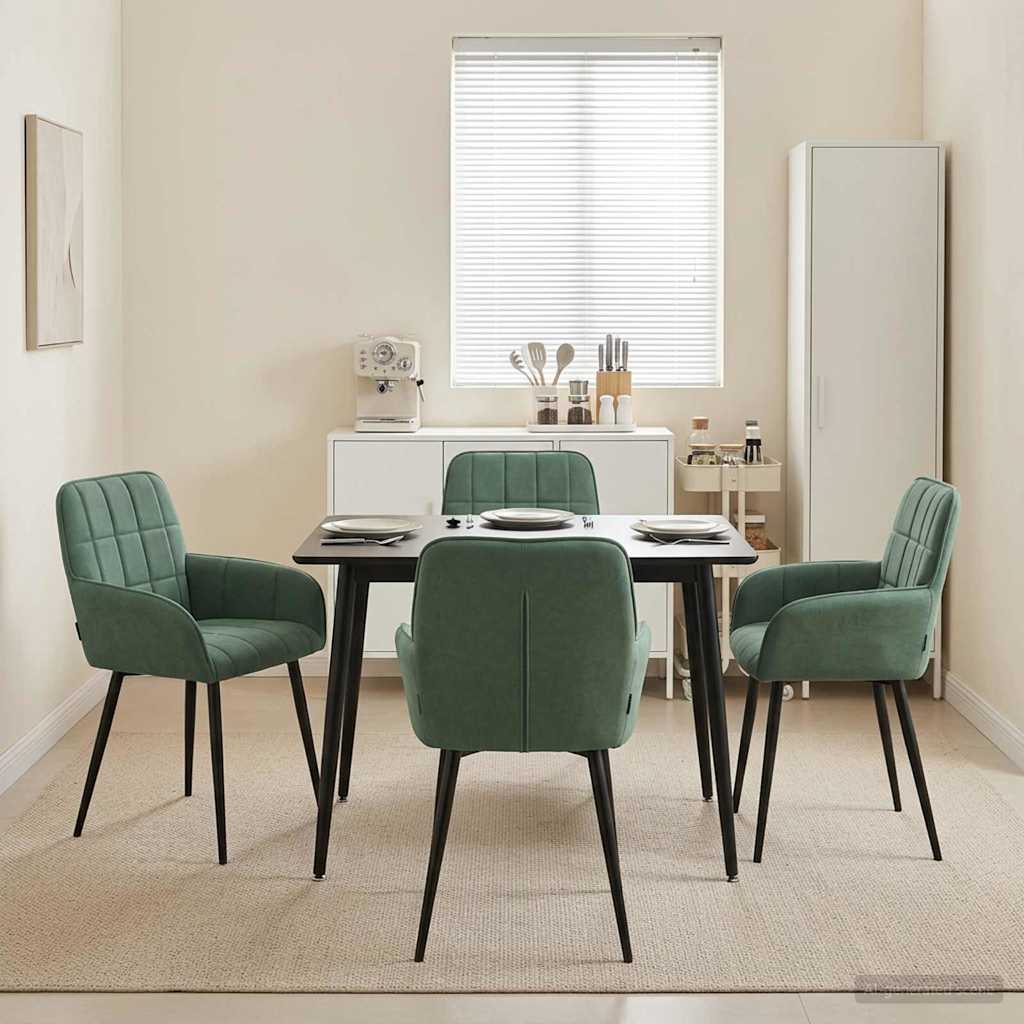 Eettafelstoelen 4 pcs fluweel Zeegroen 57 x 50 x 85 cm is nu te koop bij PeponiXL, paradijselijk wonen!