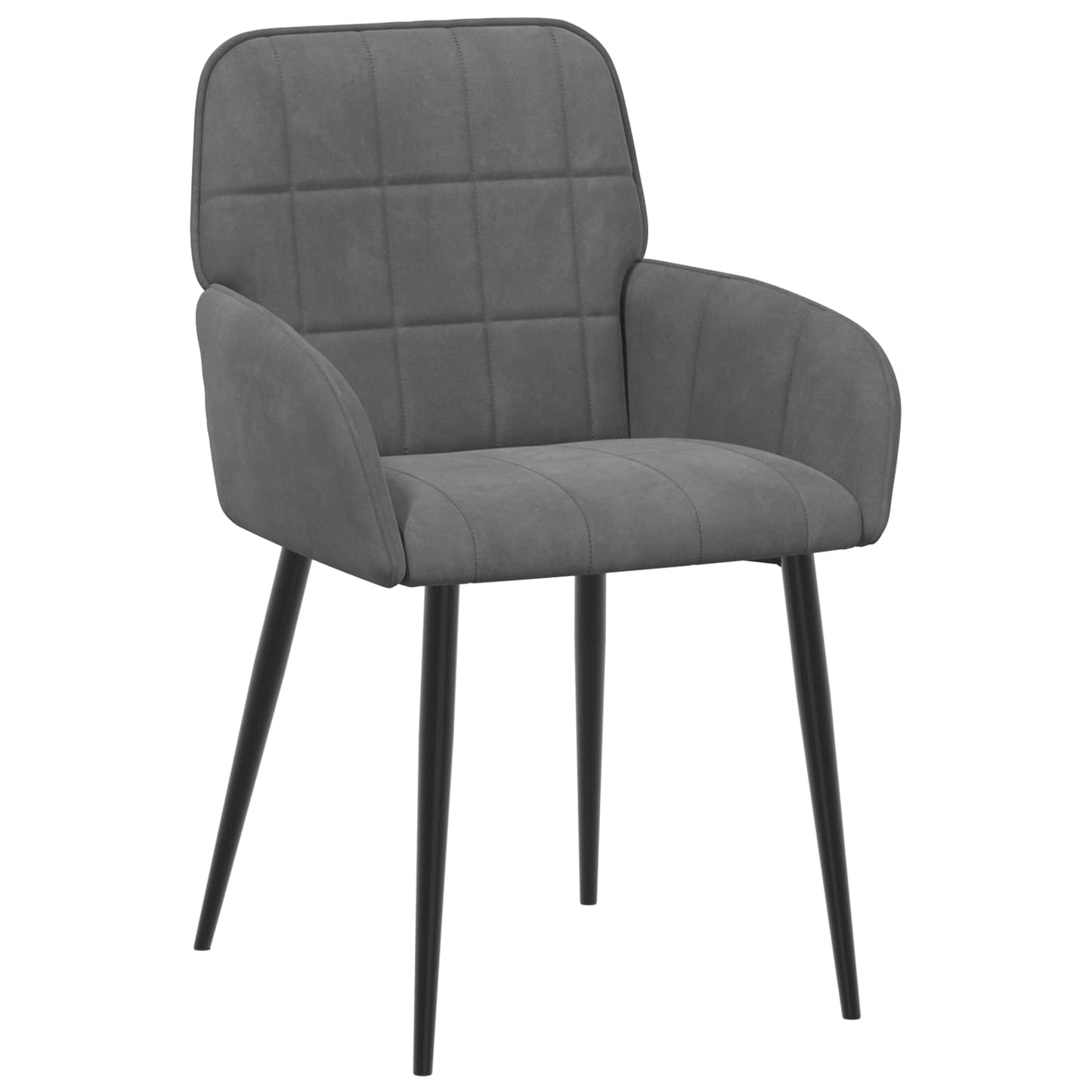 Eettafelstoelen 6 pcs fluweel Donkergrijs 57 x 50 x 85 cm is nu te koop bij PeponiXL, paradijselijk wonen!