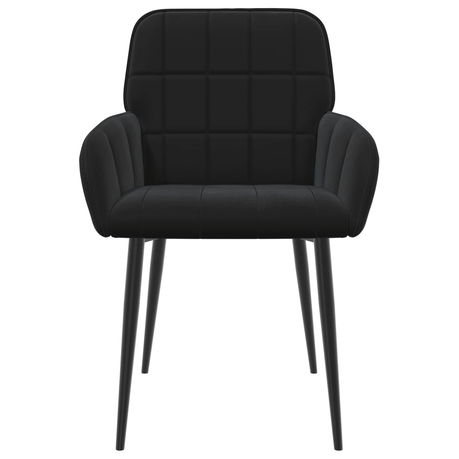 Eettafelstoelen 6 pcs fluweel Zwart 57 x 50 x 85 cm is nu te koop bij PeponiXL, paradijselijk wonen!