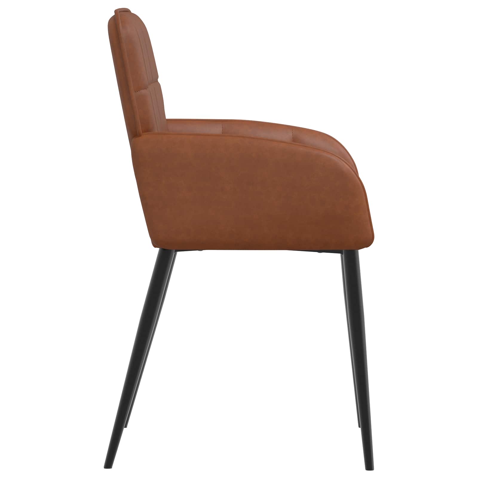 Eettafelstoelen 4 pcs Kunstleer Bruin 57 x 50 x 85 cm is nu te koop bij PeponiXL, paradijselijk wonen!