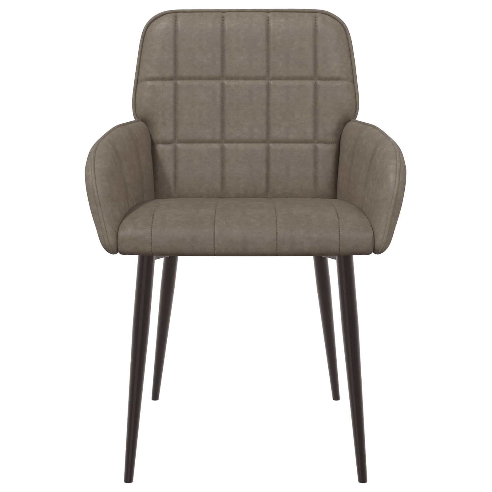Eettafelstoelen 4 pcs Kunstleer Grijs 57 x 50 x 85 cm is nu te koop bij PeponiXL, paradijselijk wonen!