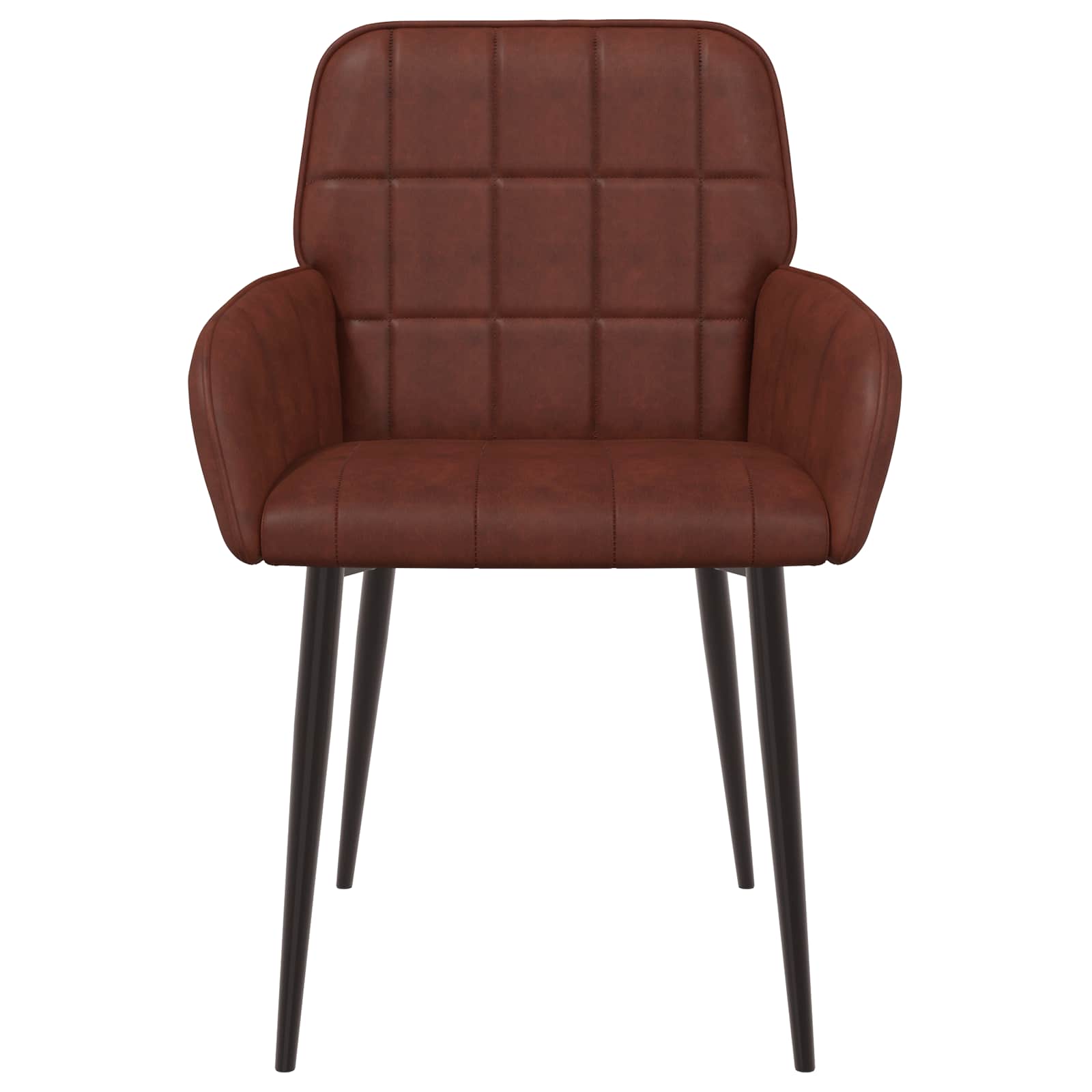 Eettafelstoelen 4 pcs Kunstleer Glanzend Bruin 57 x 50 x 85 cm is nu te koop bij PeponiXL, paradijselijk wonen!