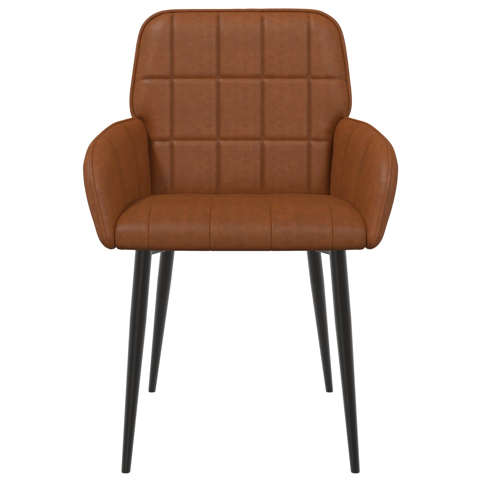 Eettafelstoelen 6 pcs Kunstleer Bruin 57 x 50 x 85 cm is nu te koop bij PeponiXL, paradijselijk wonen!