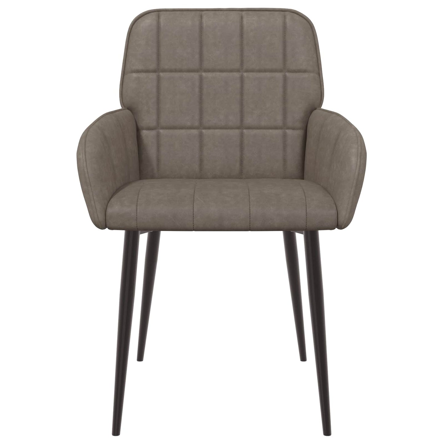Eettafelstoelen 6 pcs Kunstleer Grijs 57 x 50 x 85 cm is nu te koop bij PeponiXL, paradijselijk wonen!