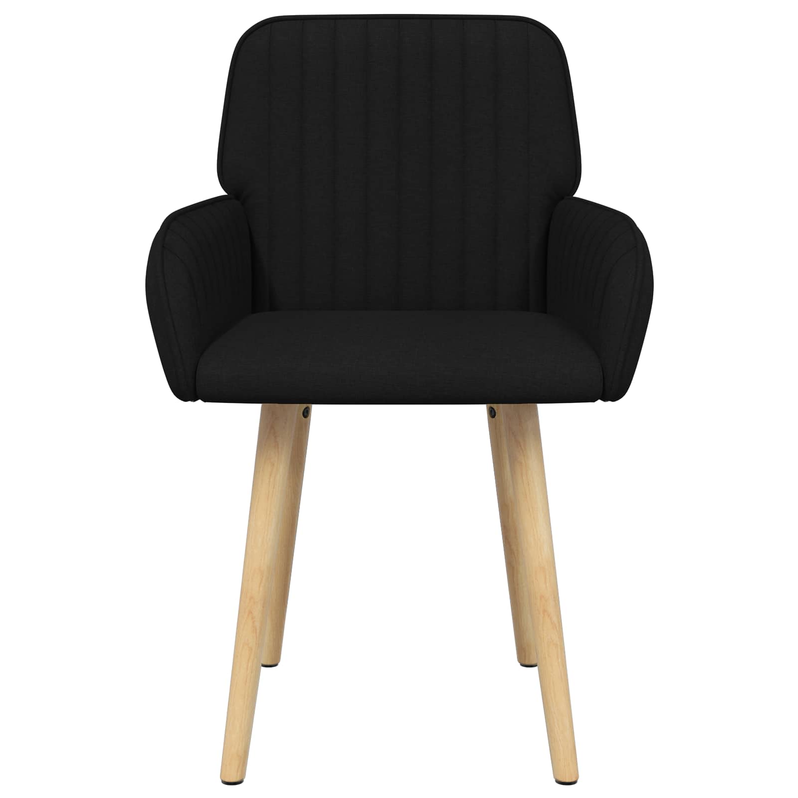 Eettafelstoelen 4 pcs Stof Zwart 56,5 x 50 x 87,5 cm is nu te koop bij PeponiXL, paradijselijk wonen!