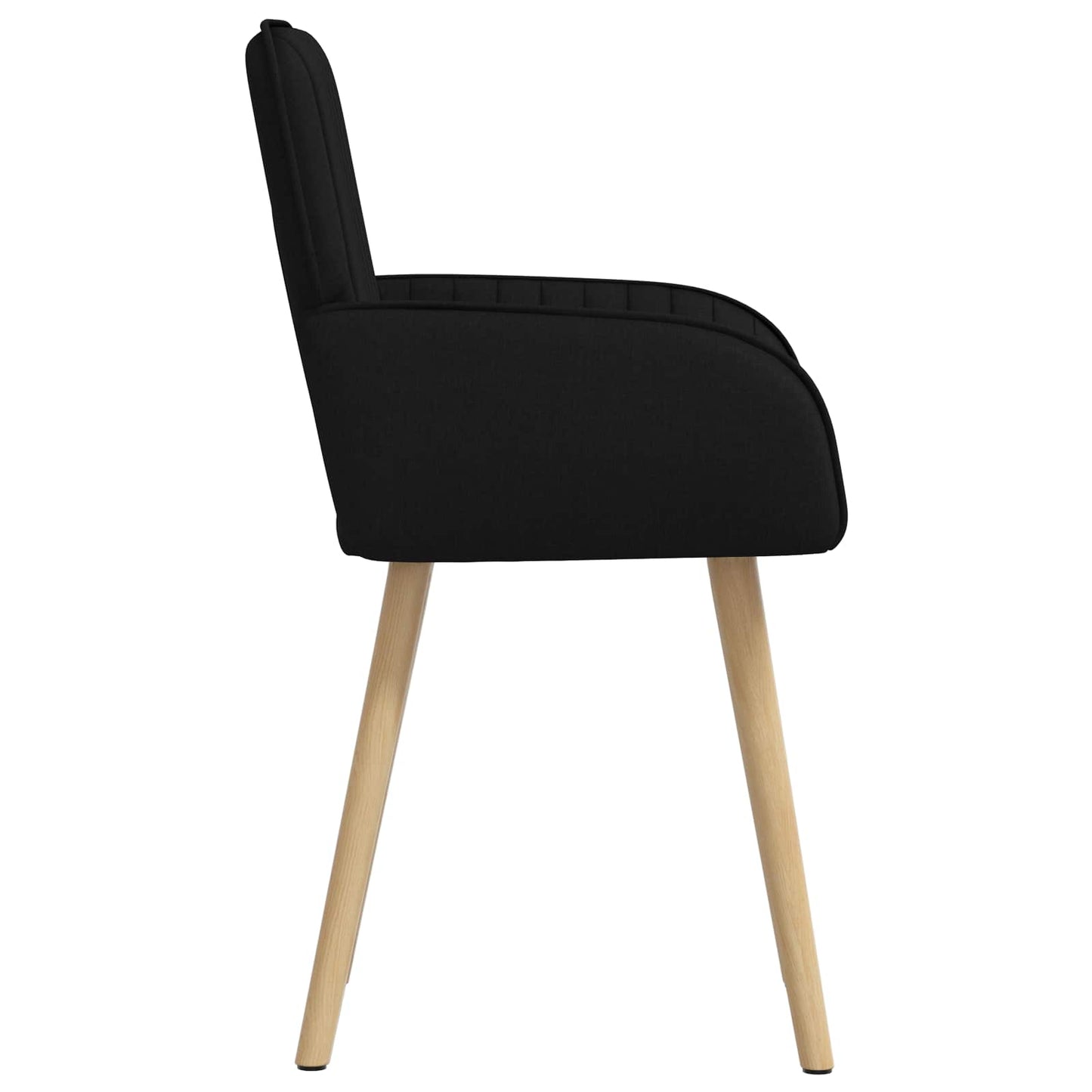 Eettafelstoelen 6 pcs Stof Zwart 56,5 x 50 x 87,5 cm is nu te koop bij PeponiXL, paradijselijk wonen!
