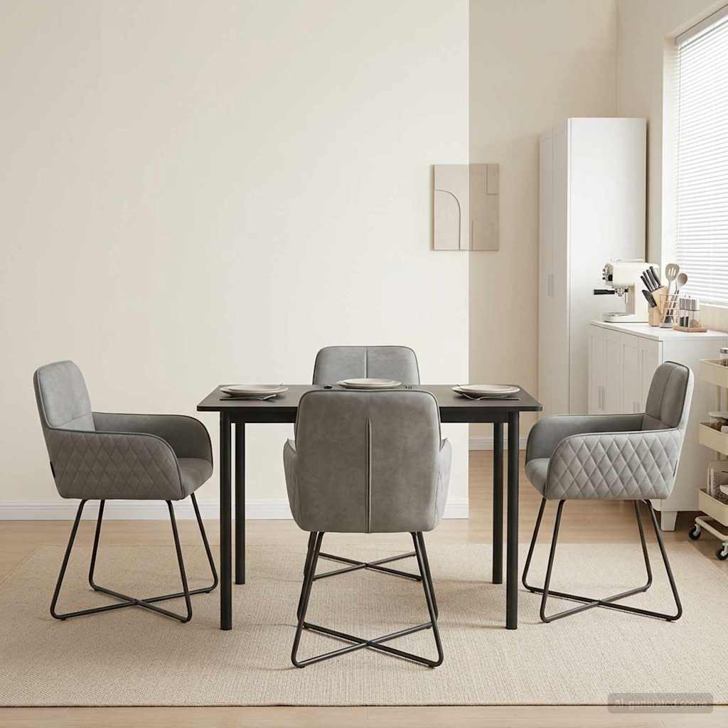 Eettafelstoelen 4 pcs fluweel Lichtgrijs 59 x 56,5 x 86 cm is nu te koop bij PeponiXL, paradijselijk wonen!