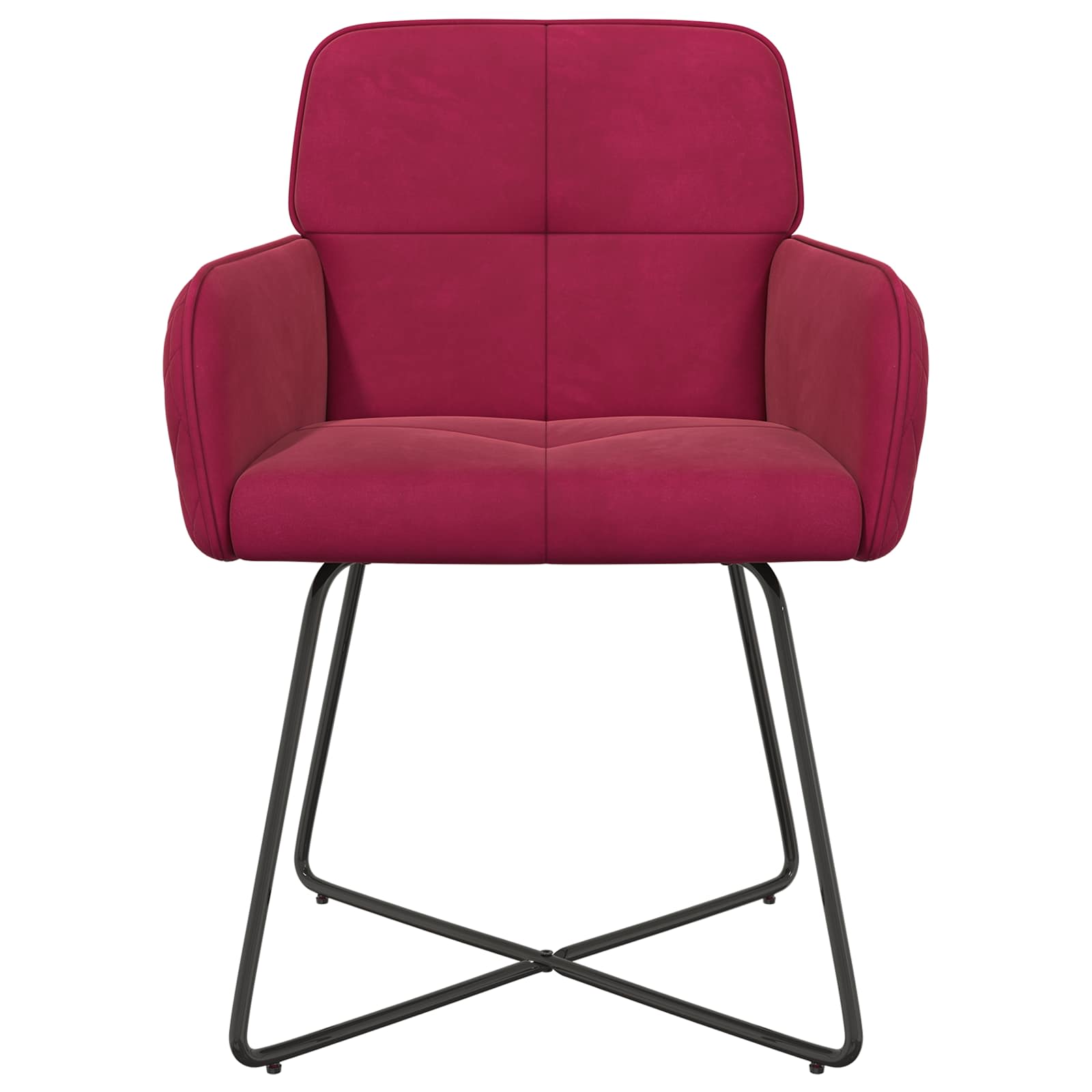Eettafelstoelen 4 pcs fluweel Wijnrood 59 x 56,5 x 86 cm is nu te koop bij PeponiXL, paradijselijk wonen!
