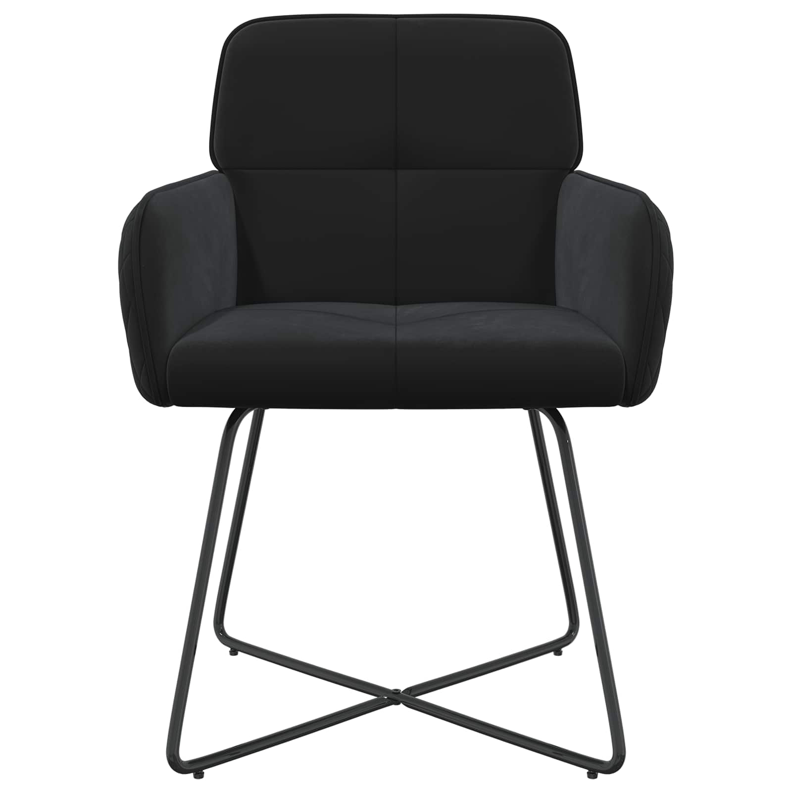 Eettafelstoelen 4 pcs fluweel Zwart 59 x 56,5 x 86 cm is nu te koop bij PeponiXL, paradijselijk wonen!
