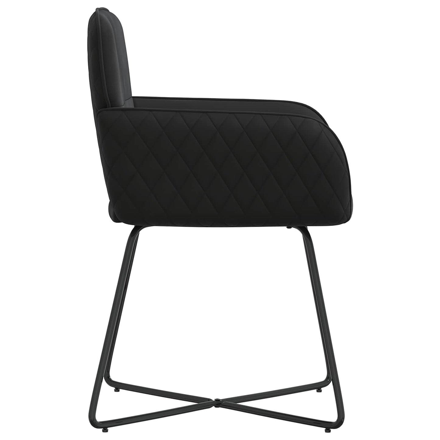 Eettafelstoelen 4 pcs fluweel Zwart 59 x 56,5 x 86 cm is nu te koop bij PeponiXL, paradijselijk wonen!