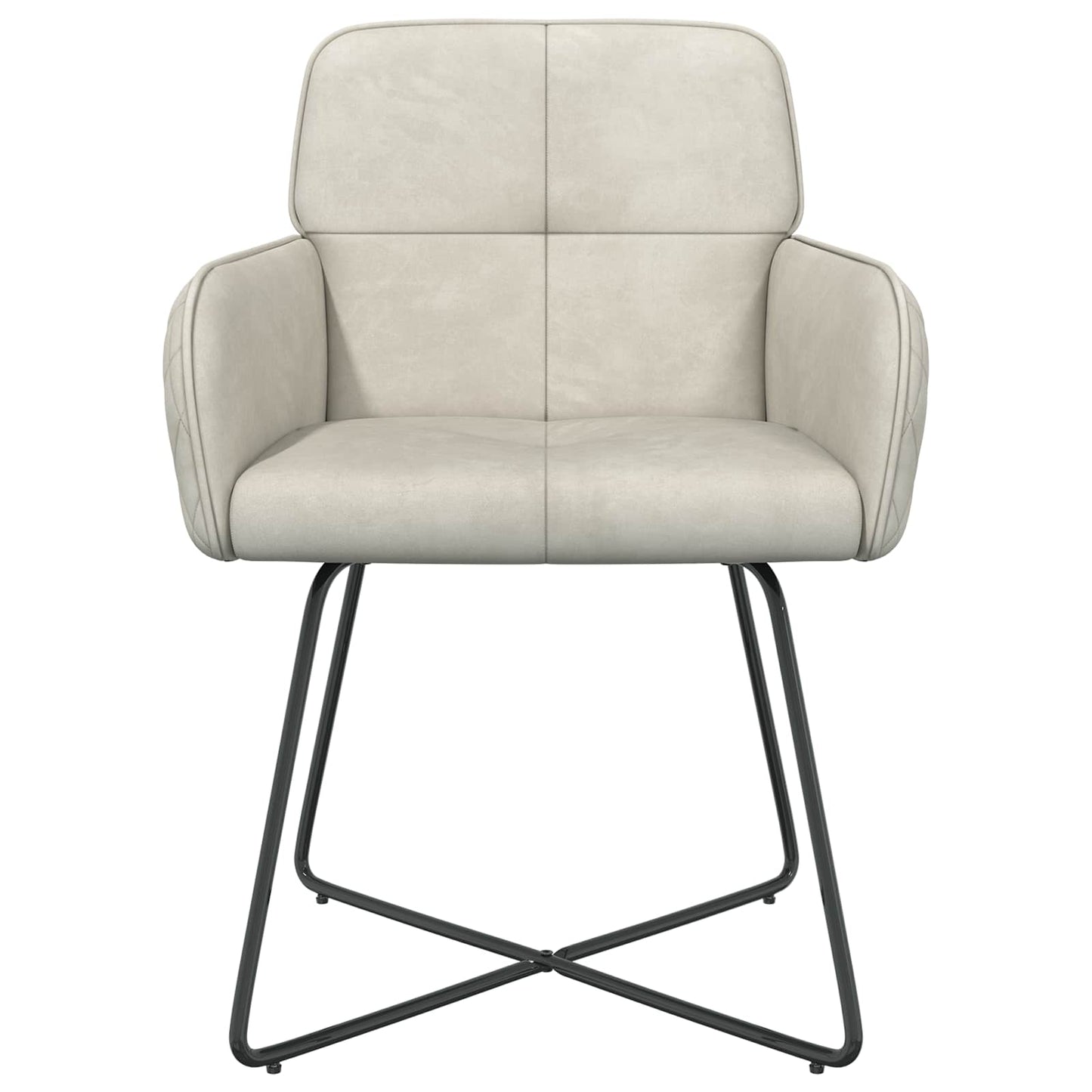 Eettafelstoelen 4 pcs fluweel Crèmekleurig 59 x 56,5 x 86 cm is nu te koop bij PeponiXL, paradijselijk wonen!