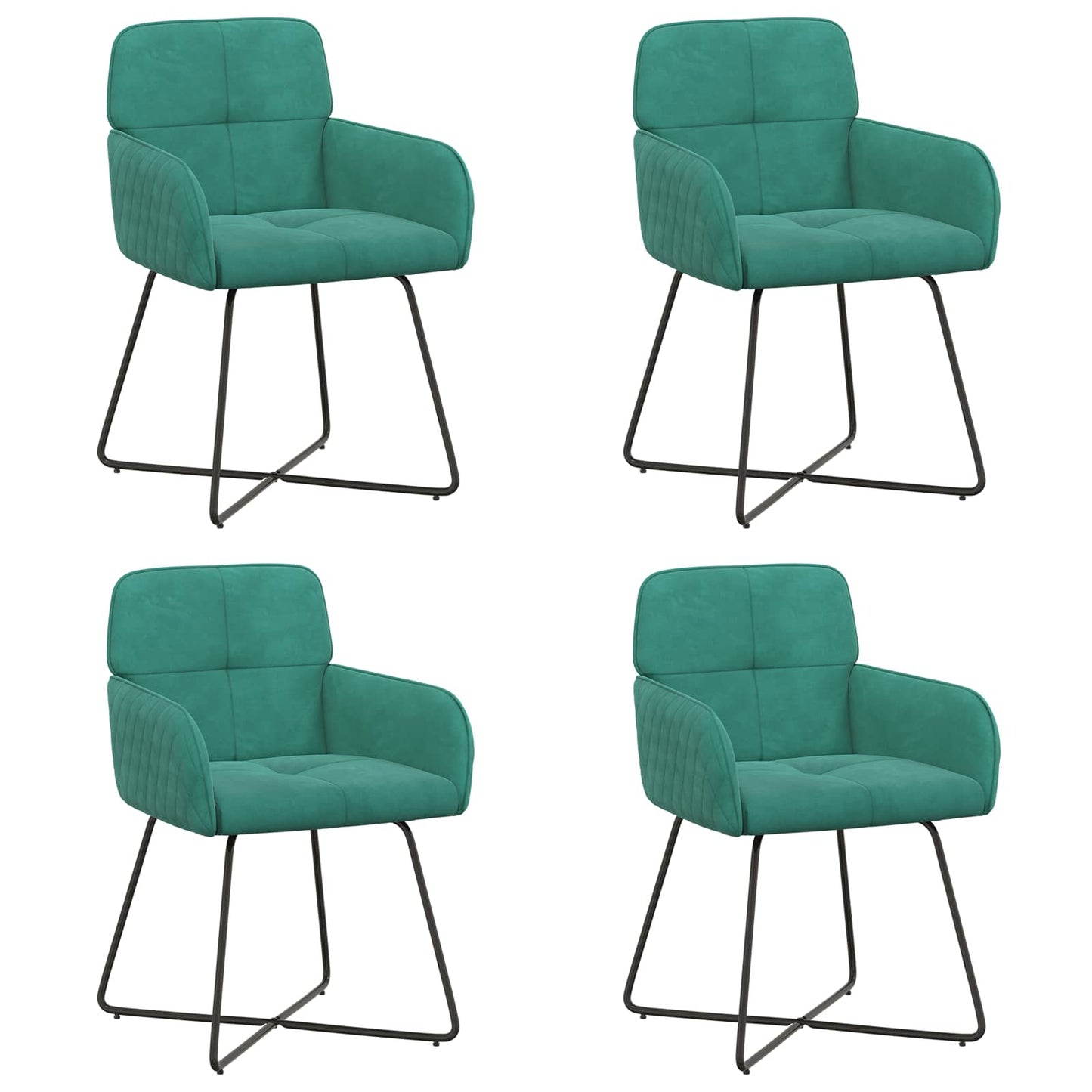 Eettafelstoelen 4 pcs fluweel Turquoise 59 x 56,5 x 86 cm is nu te koop bij PeponiXL, paradijselijk wonen!
