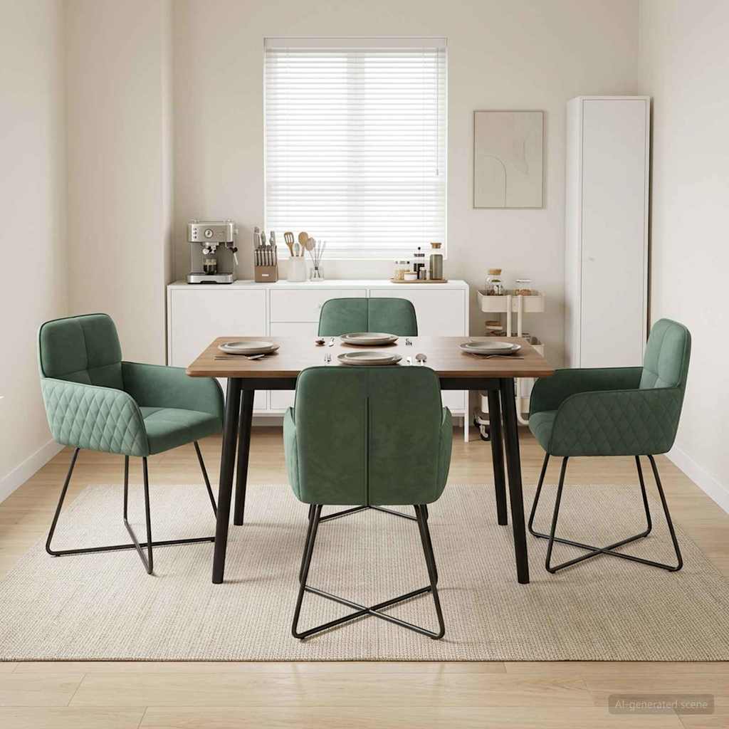 Eettafelstoelen 4 pcs fluweel Zeegroen 59 x 56,5 x 86 cm is nu te koop bij PeponiXL, paradijselijk wonen!