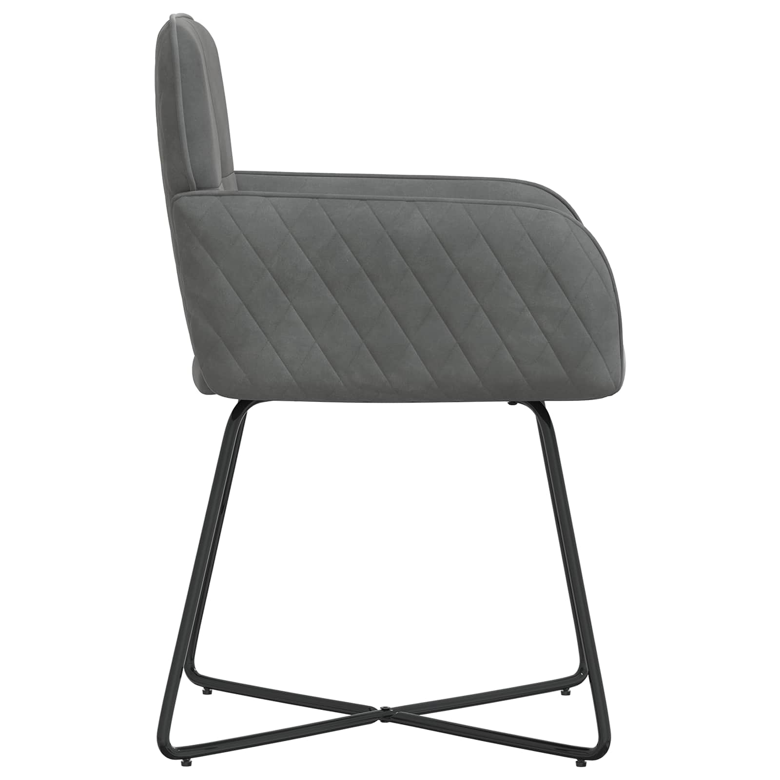 Eettafelstoelen 6 pcs fluweel Donkergrijs 59 x 56,5 x 86 cm is nu te koop bij PeponiXL, paradijselijk wonen!