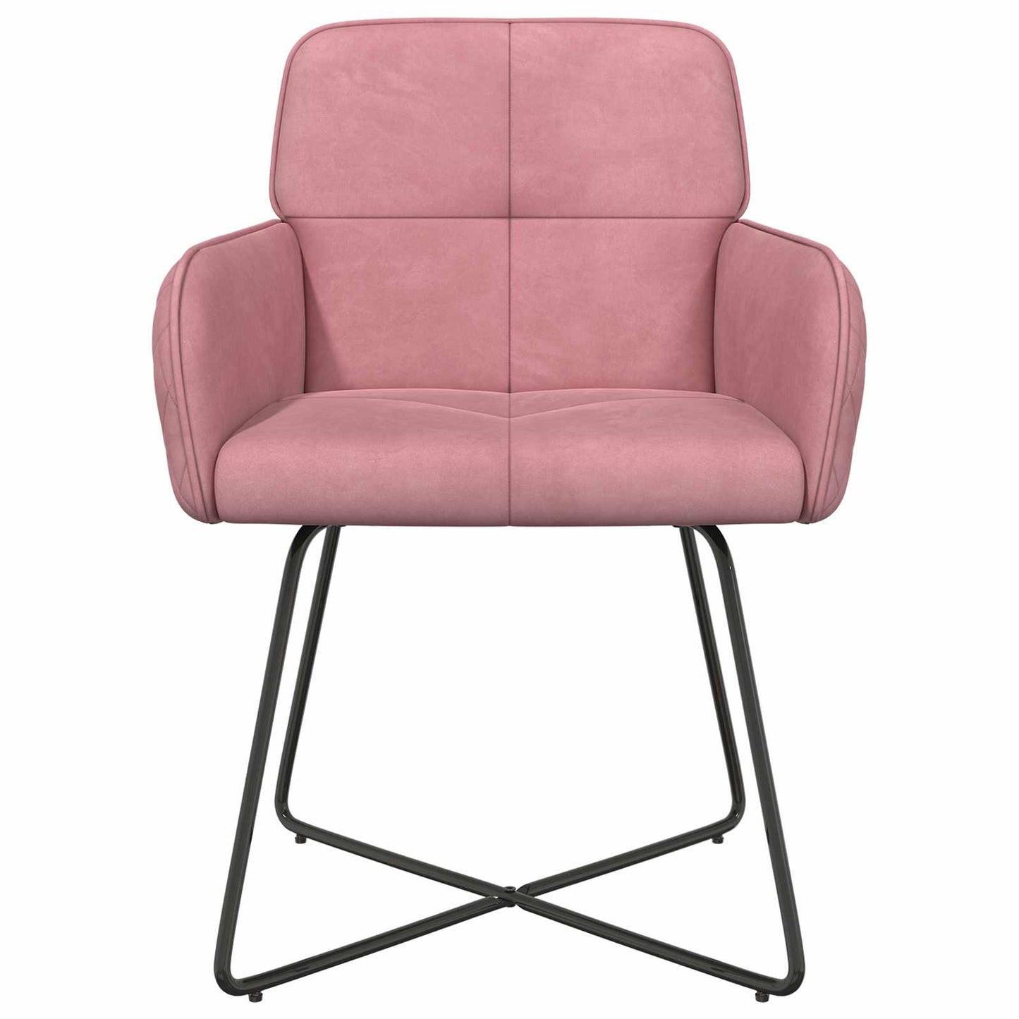 Eettafelstoelen 6 pcs fluweel Roze 59 x 56,5 x 86 cm is nu te koop bij PeponiXL, paradijselijk wonen!