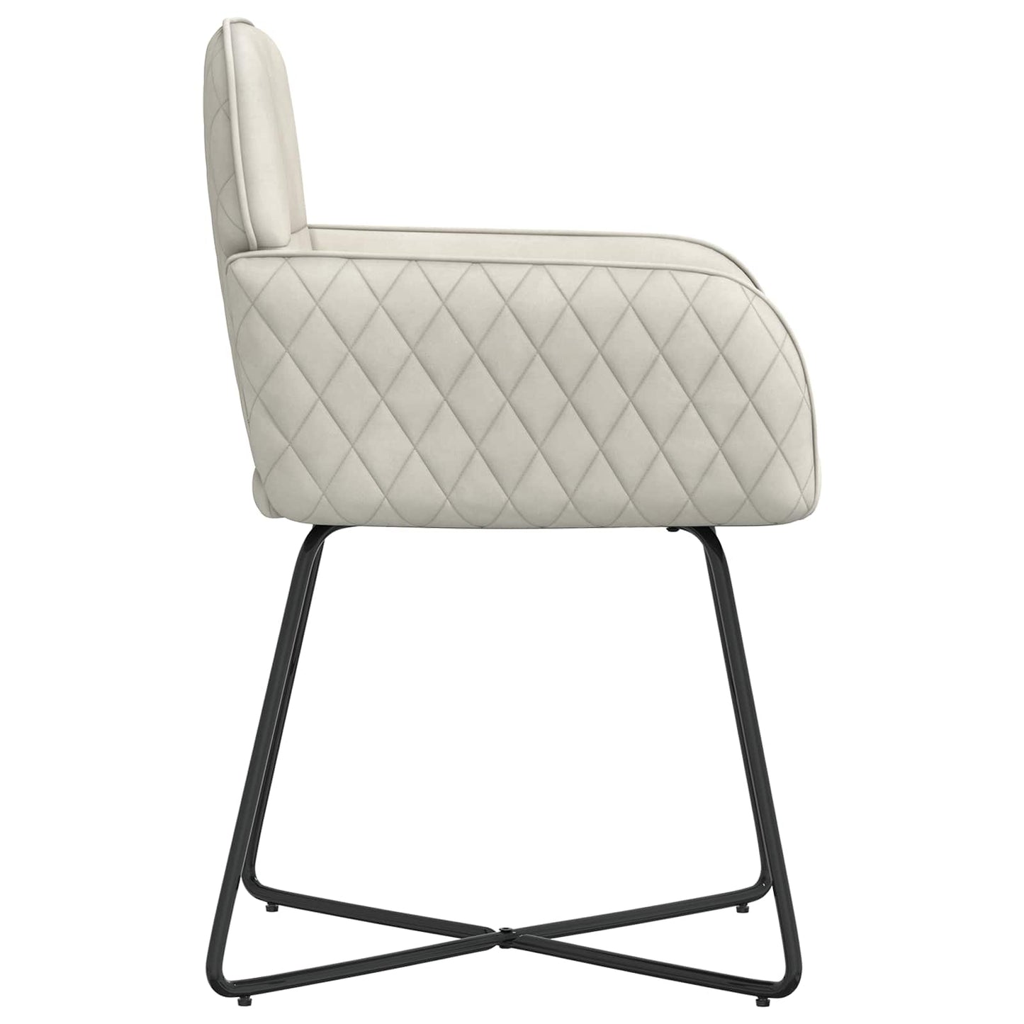 Eettafelstoelen 6 pcs fluweel Crèmekleurig 59 x 56,5 x 86 cm is nu te koop bij PeponiXL, paradijselijk wonen!
