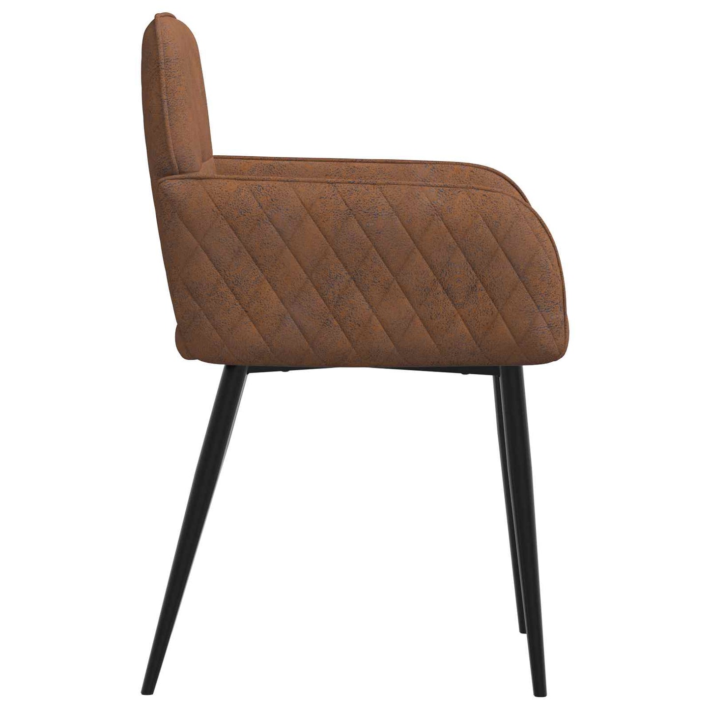 Eettafelstoelen 4 pcs Nep Suede Leer Bruin 59 x 56,5 x 85 cm is nu te koop bij PeponiXL, paradijselijk wonen!