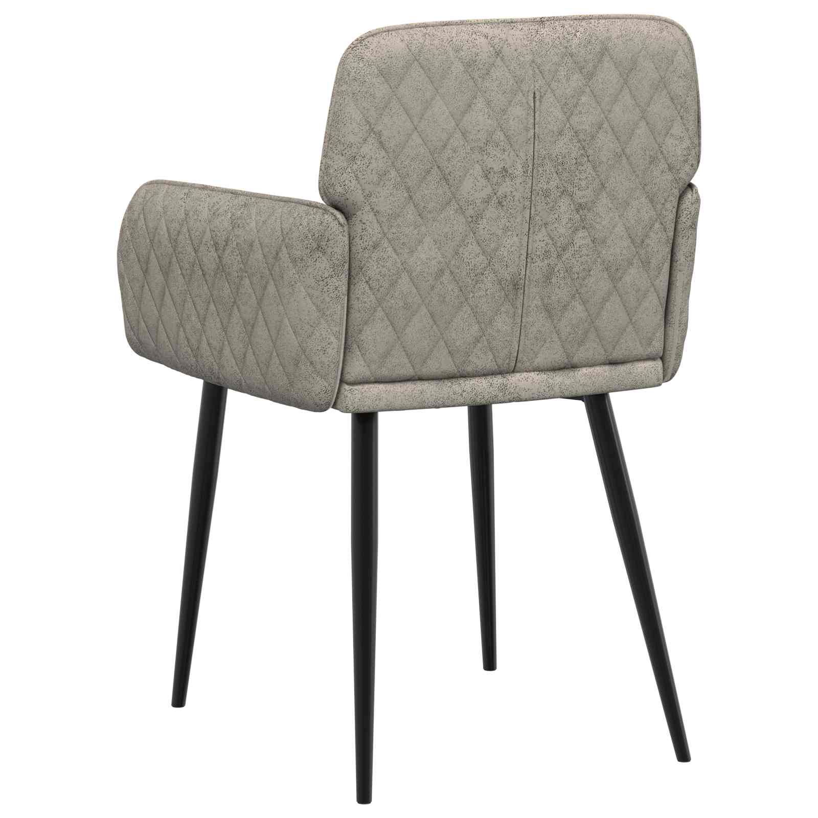 Eettafelstoelen 6 pcs Nep Suede Leer Lichtgrijs is nu te koop bij PeponiXL, paradijselijk wonen!