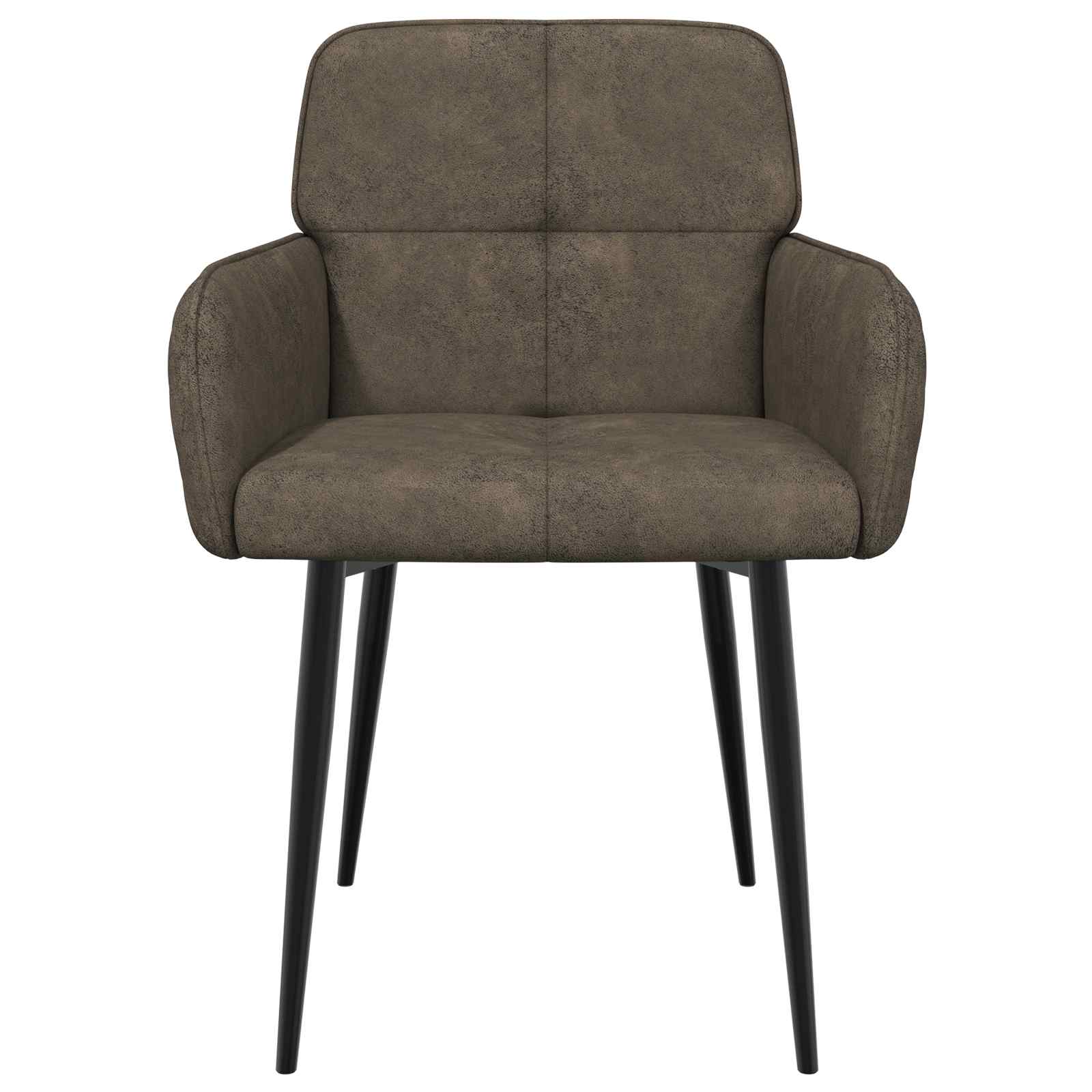 Eettafelstoelen 6 pcs Nep Suede Leer Donkergrijs is nu te koop bij PeponiXL, paradijselijk wonen!