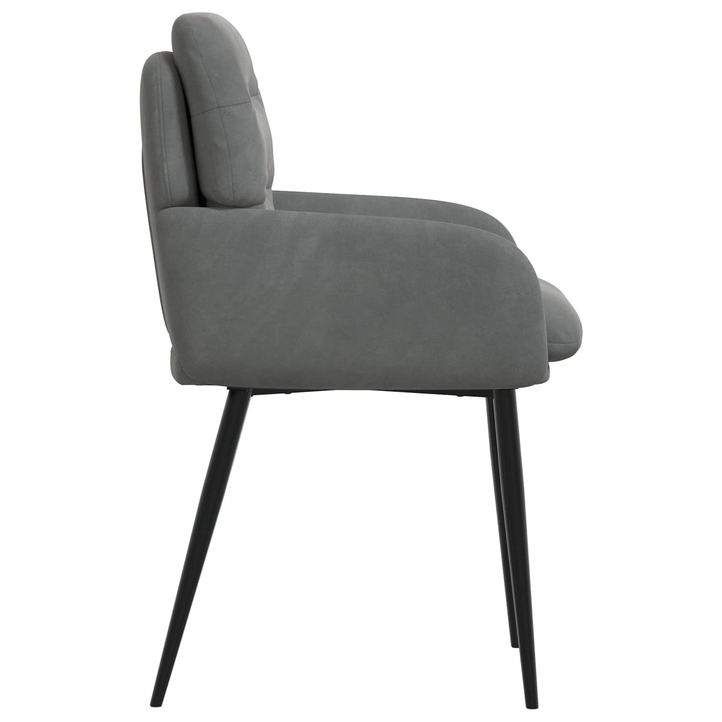 Eettafelstoelen 4 pcs fluweel Donkergrijs 59 x 59,5 x 90 cm is nu te koop bij PeponiXL, paradijselijk wonen!