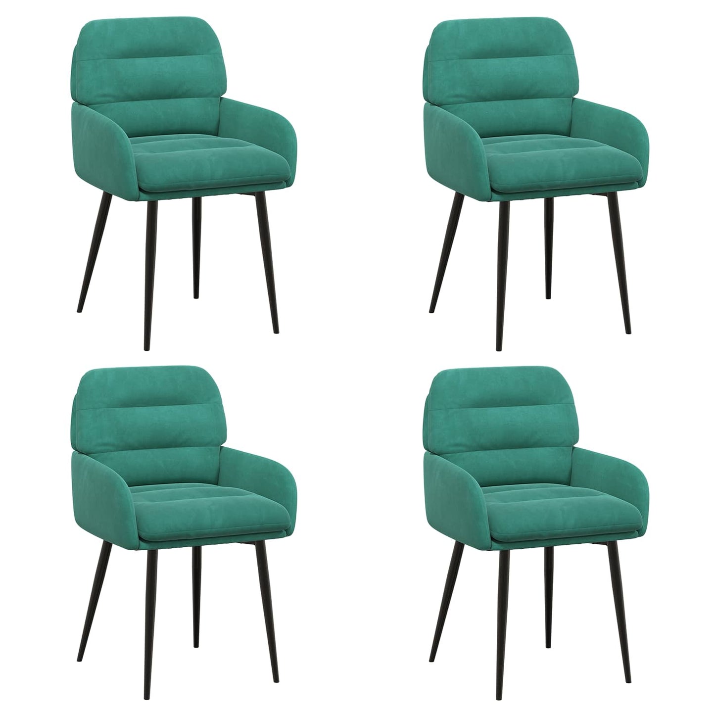 Eettafelstoelen 4 pcs fluweel Turquoise 59 x 59,5 x 90 cm is nu te koop bij PeponiXL, paradijselijk wonen!