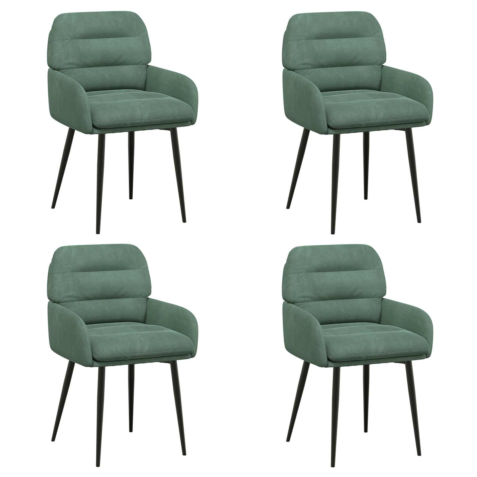 Eettafelstoelen 4 pcs fluweel Zeegroen 59 x 59,5 x 90 cm is nu te koop bij PeponiXL, paradijselijk wonen!