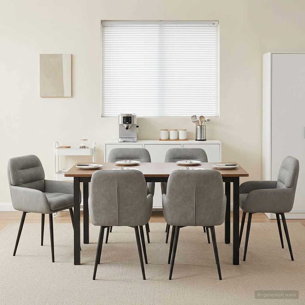 Eettafelstoelen 6 pcs fluweel Lichtgrijs 59 x 59,5 x 90 cm is nu te koop bij PeponiXL, paradijselijk wonen!