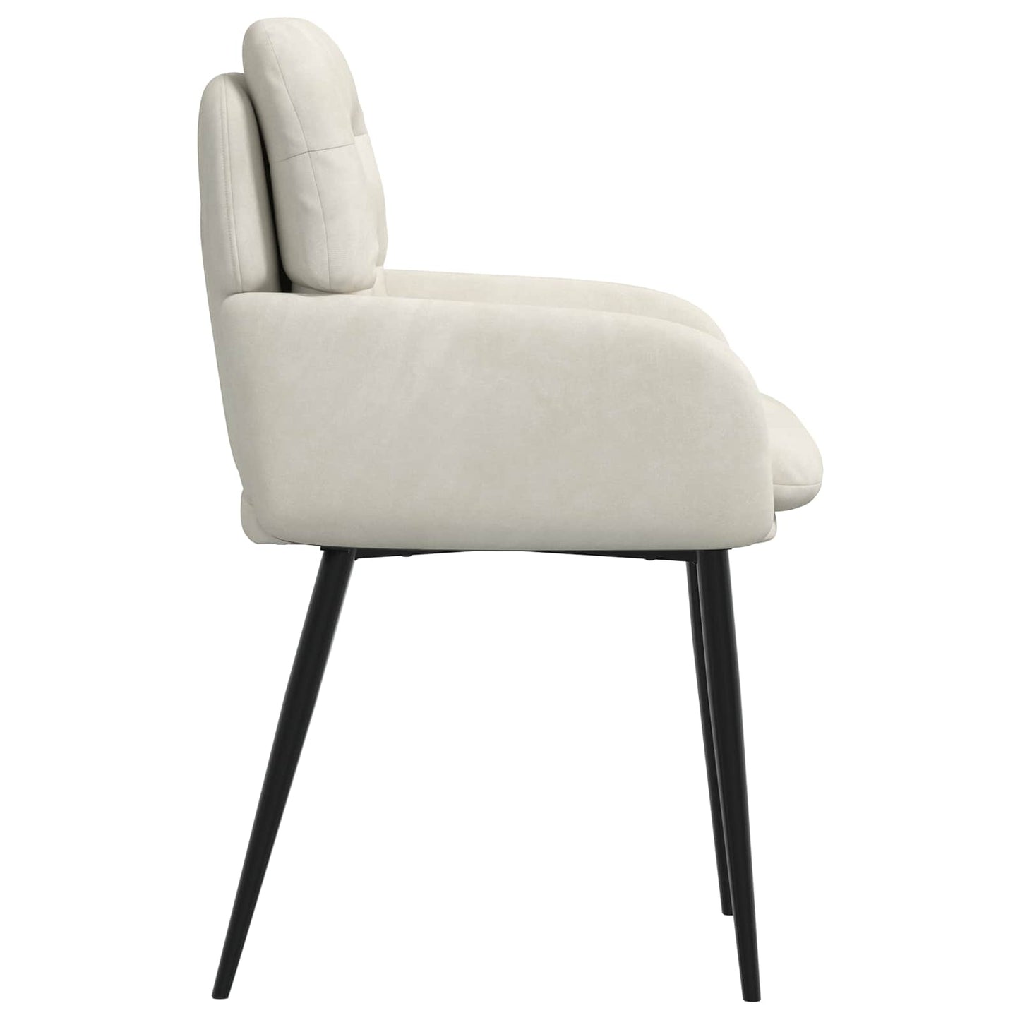 Eettafelstoelen 6 pcs fluweel Crèmekleurig 59 x 59,5 x 90 cm is nu te koop bij PeponiXL, paradijselijk wonen!