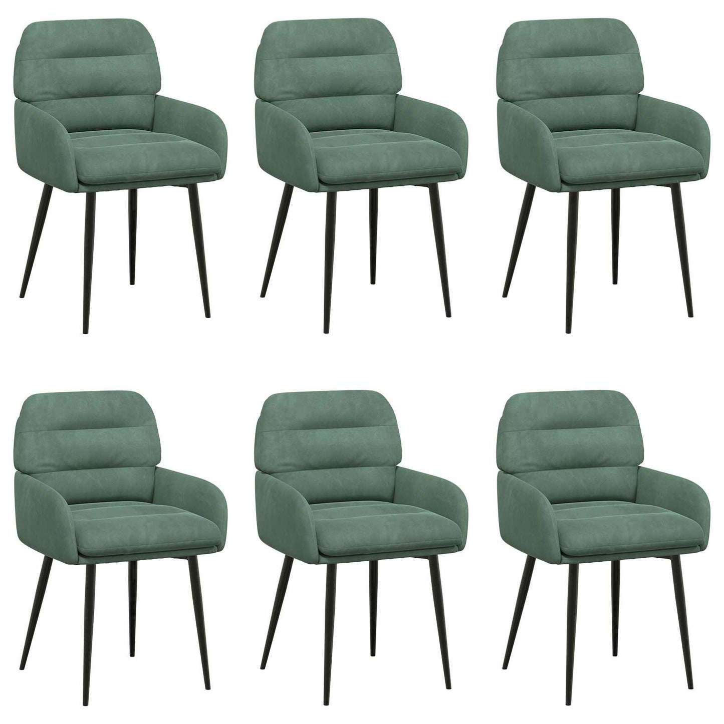 Eettafelstoelen 6 pcs fluweel Zeegroen 59 x 59,5 x 90 cm is nu te koop bij PeponiXL, paradijselijk wonen!