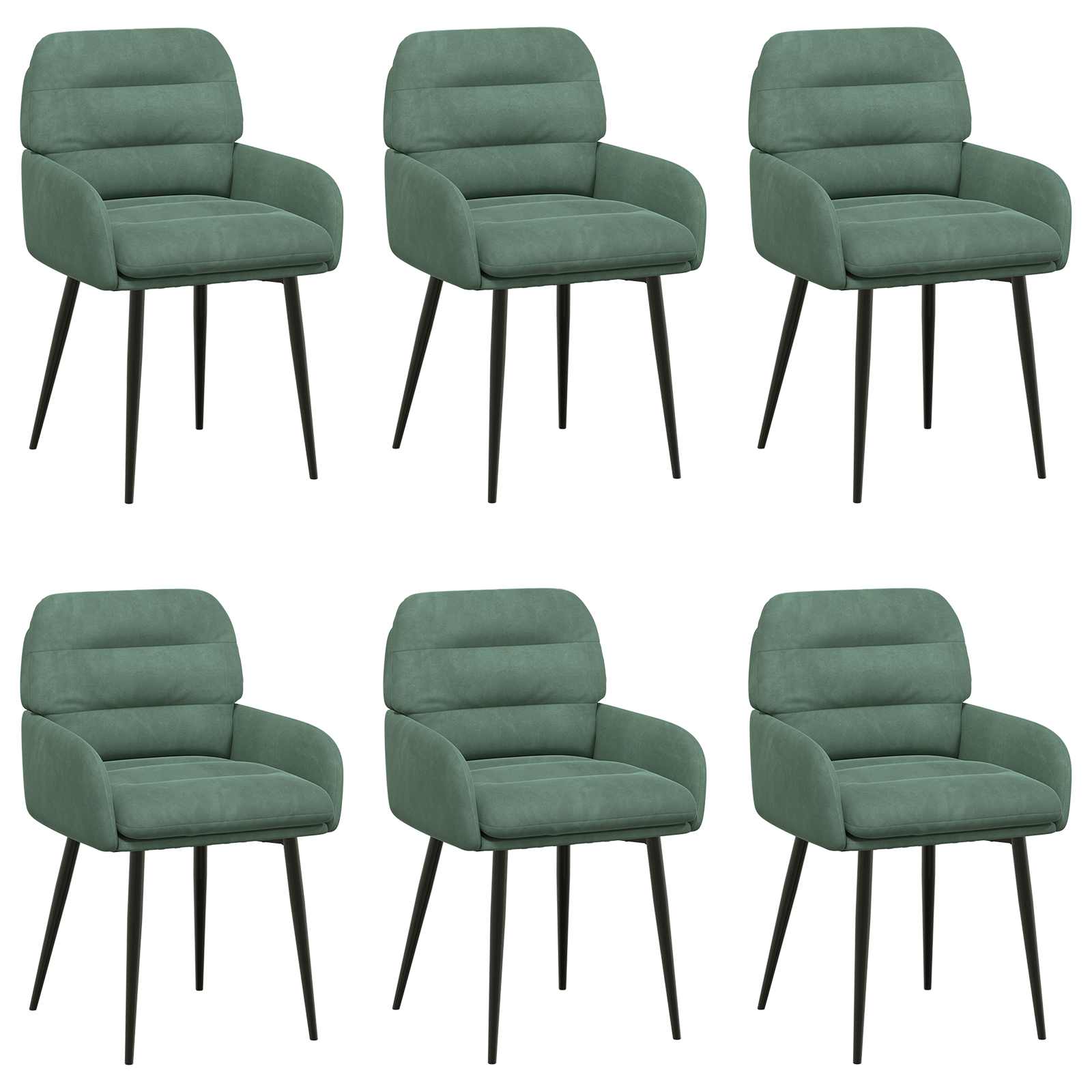 Eettafelstoelen 6 pcs fluweel Zeegroen 59 x 59,5 x 90 cm is nu te koop bij PeponiXL, paradijselijk wonen!