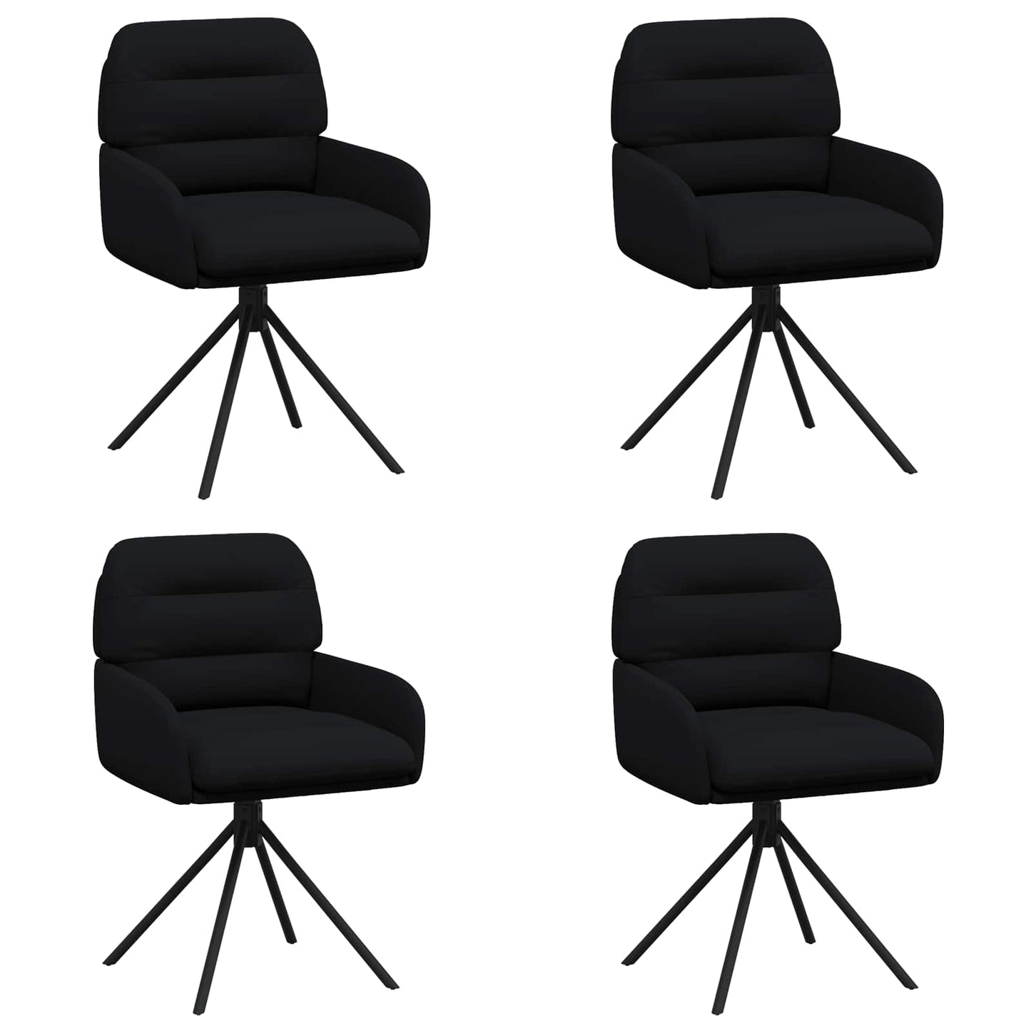 Draai Eetstoelen 4 pcs Kunstleer Zwart 59 x 59,5 x 90 cm is nu te koop bij PeponiXL, paradijselijk wonen!