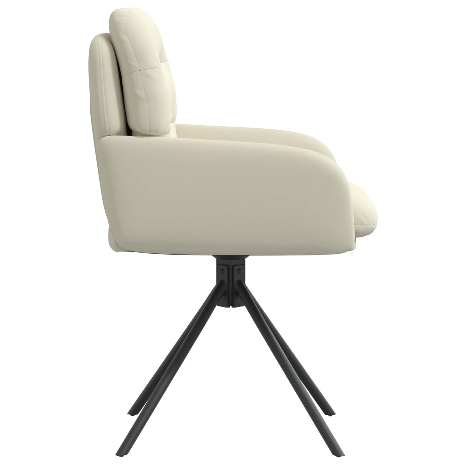 Draai Eetstoelen 4 pcs Kunstleer Crèmekleurig 59 x 59,5 x 90 cm is nu te koop bij PeponiXL, paradijselijk wonen!