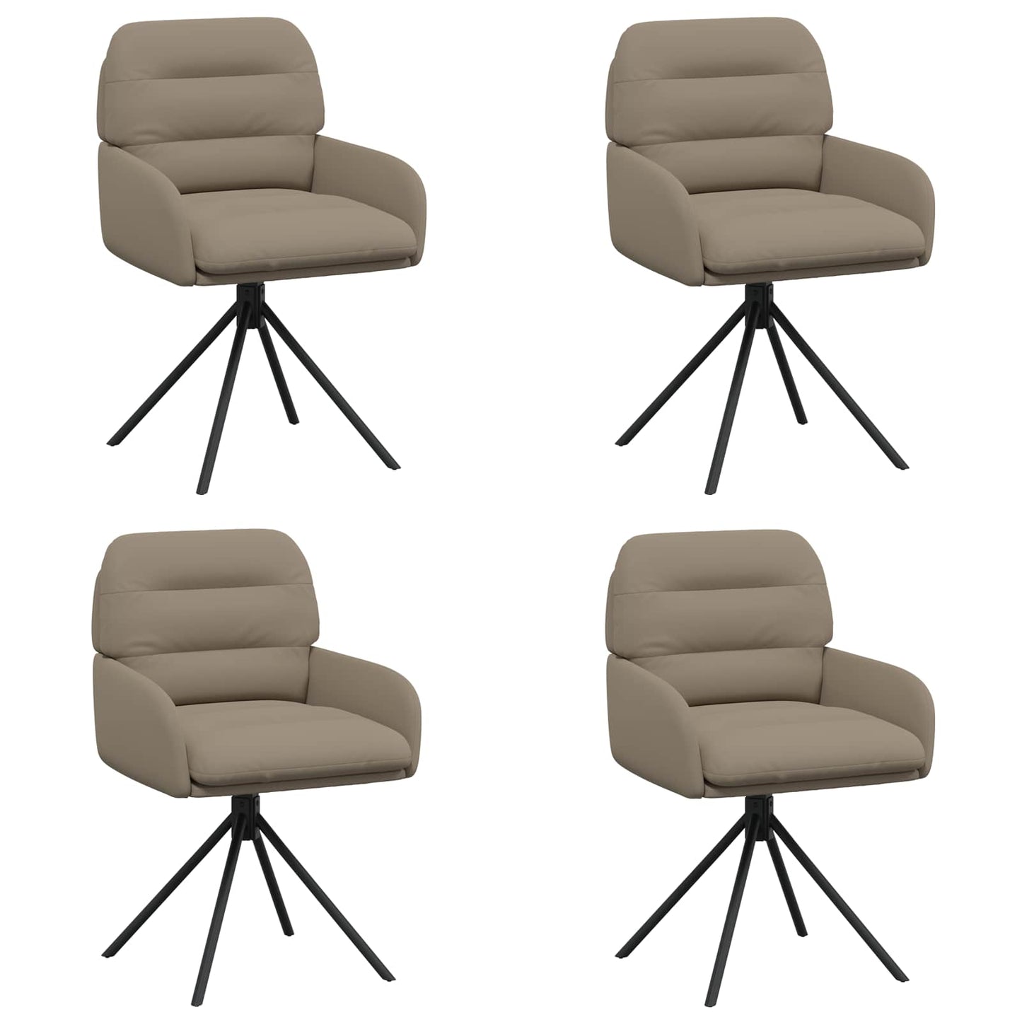 Draai Eetstoelen 4 pcs Kunstleer Cappuccino 59 x 59,5 x 90 cm is nu te koop bij PeponiXL, paradijselijk wonen!