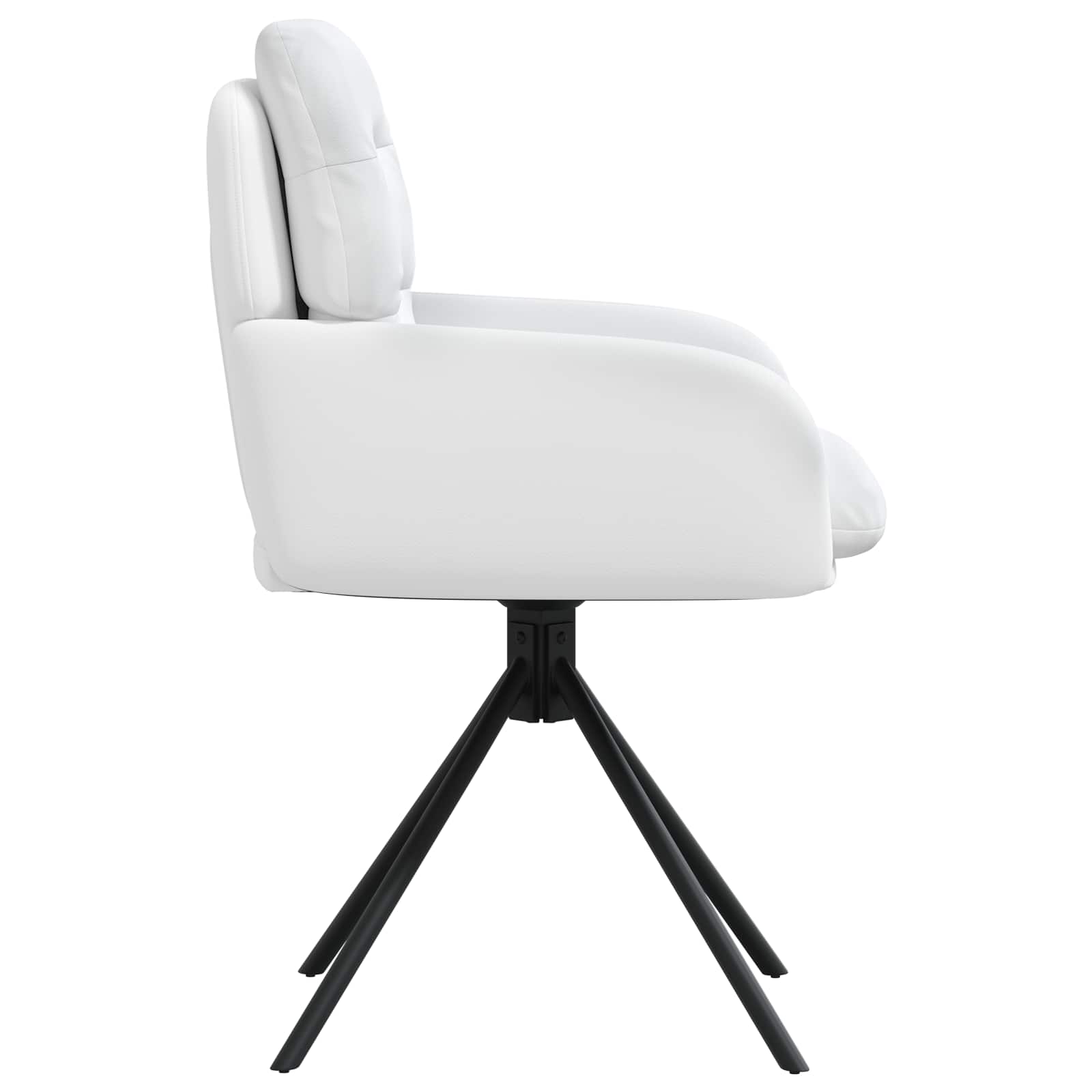 Draai Eetstoelen 4 pcs Kunstleer Wit 59 x 59,5 x 90 cm is nu te koop bij PeponiXL, paradijselijk wonen!