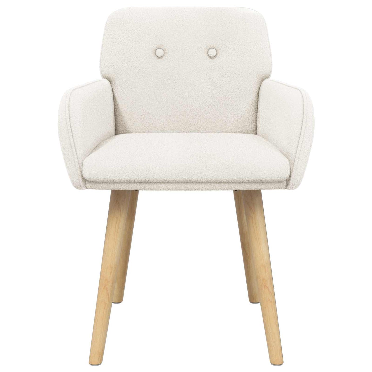 Eettafelstoelen 4 pcs Bouclé Crèmekleurig 59 x 57 x 85 cm is nu te koop bij PeponiXL, paradijselijk wonen!
