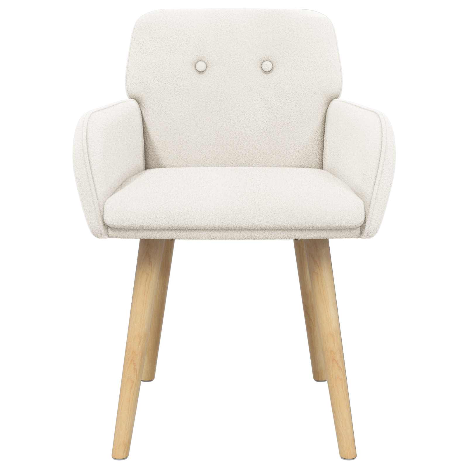 Eettafelstoelen 4 pcs Bouclé Crèmekleurig 59 x 57 x 85 cm is nu te koop bij PeponiXL, paradijselijk wonen!