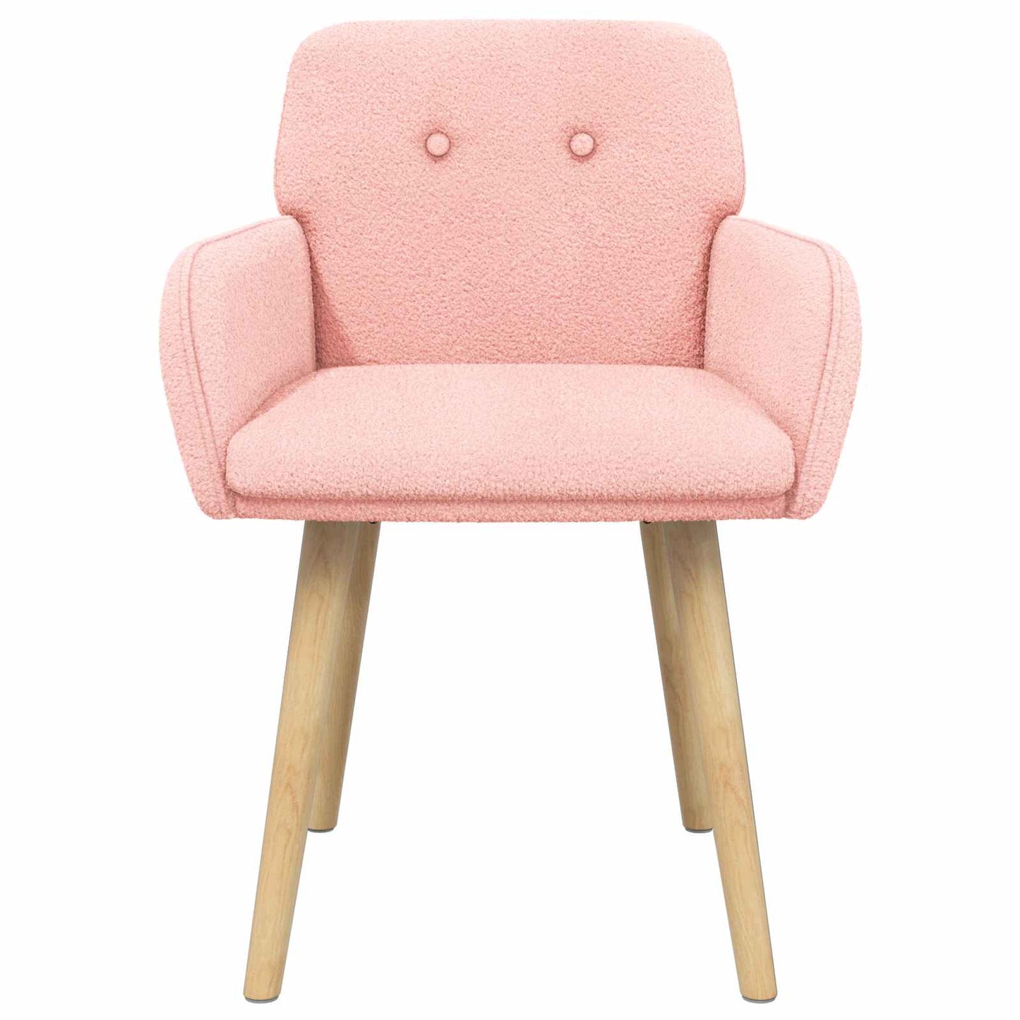 Eettafelstoelen 4 pcs Bouclé Roze 59 x 57 x 85 cm is nu te koop bij PeponiXL, paradijselijk wonen!
