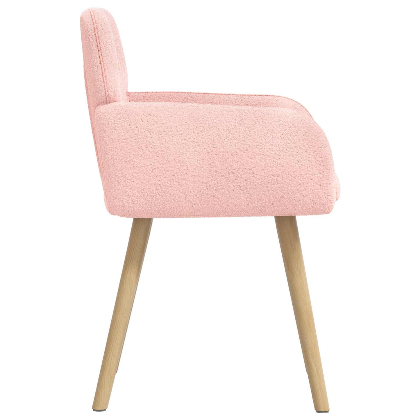 Eettafelstoelen 4 pcs Bouclé Roze 59 x 57 x 85 cm is nu te koop bij PeponiXL, paradijselijk wonen!