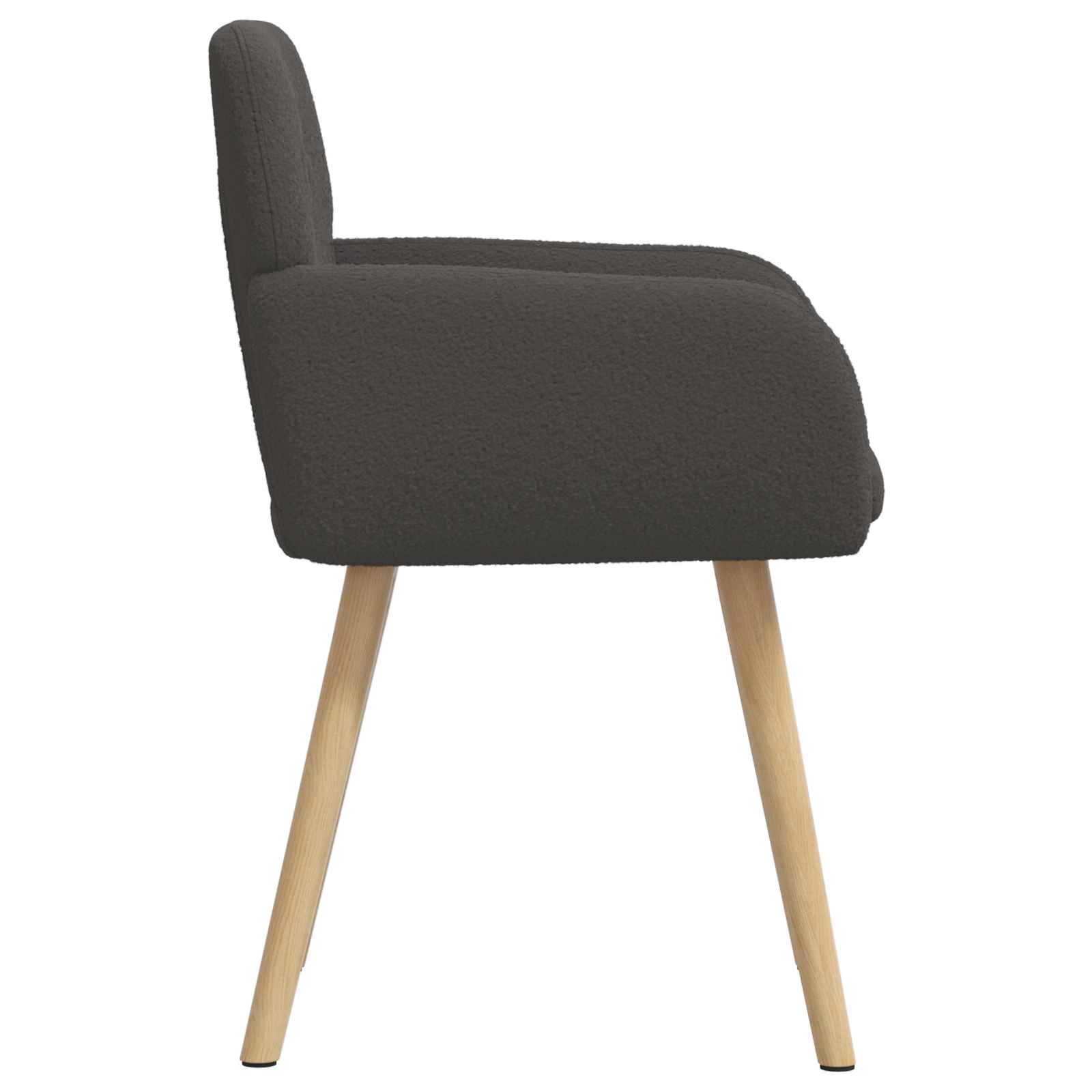 Eettafelstoelen 4 pcs Bouclé Donkergrijs 59 x 57 x 85 cm is nu te koop bij PeponiXL, paradijselijk wonen!