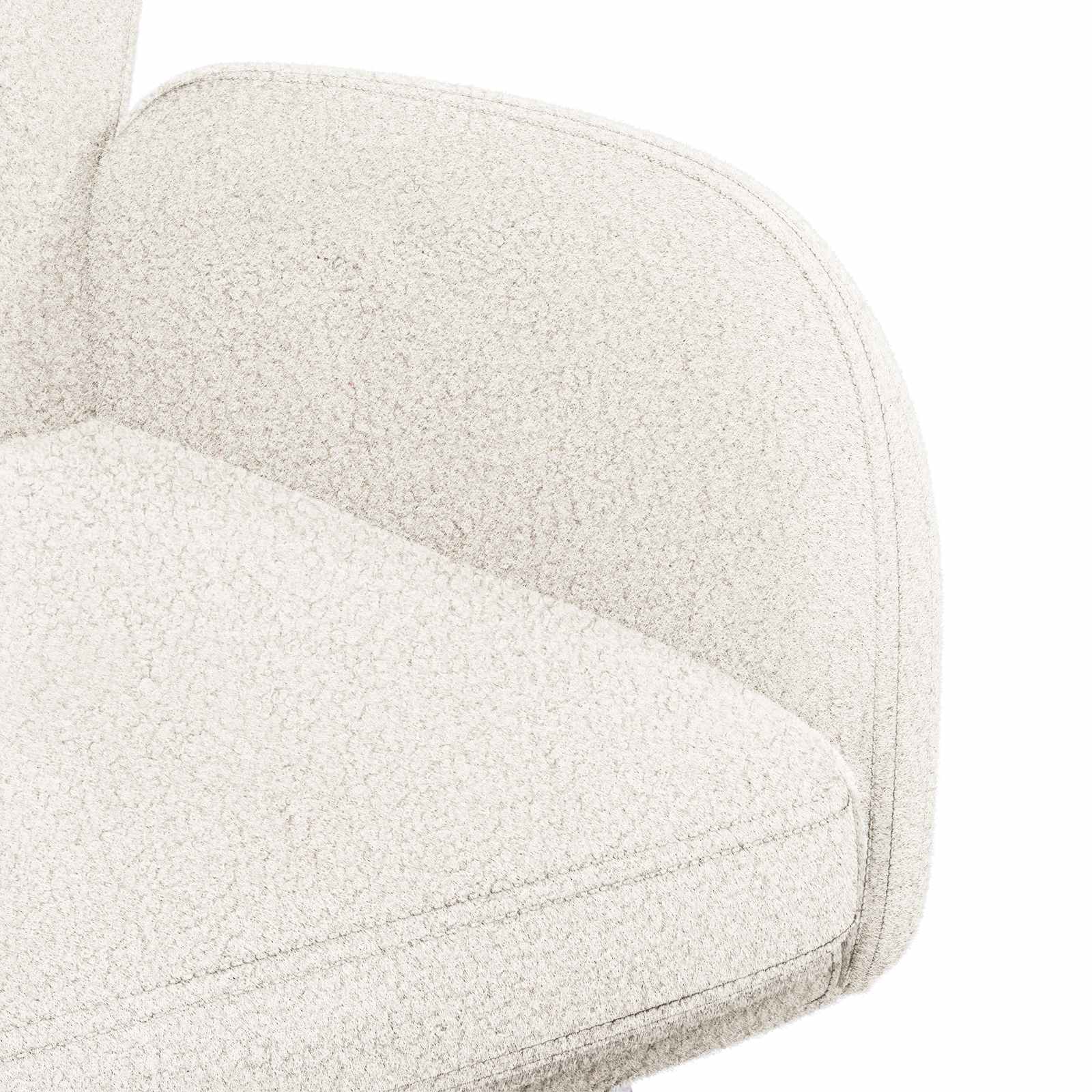 Eettafelstoelen 6 pcs Bouclé Crèmekleurig 59 x 57 x 85 cm is nu te koop bij PeponiXL, paradijselijk wonen!