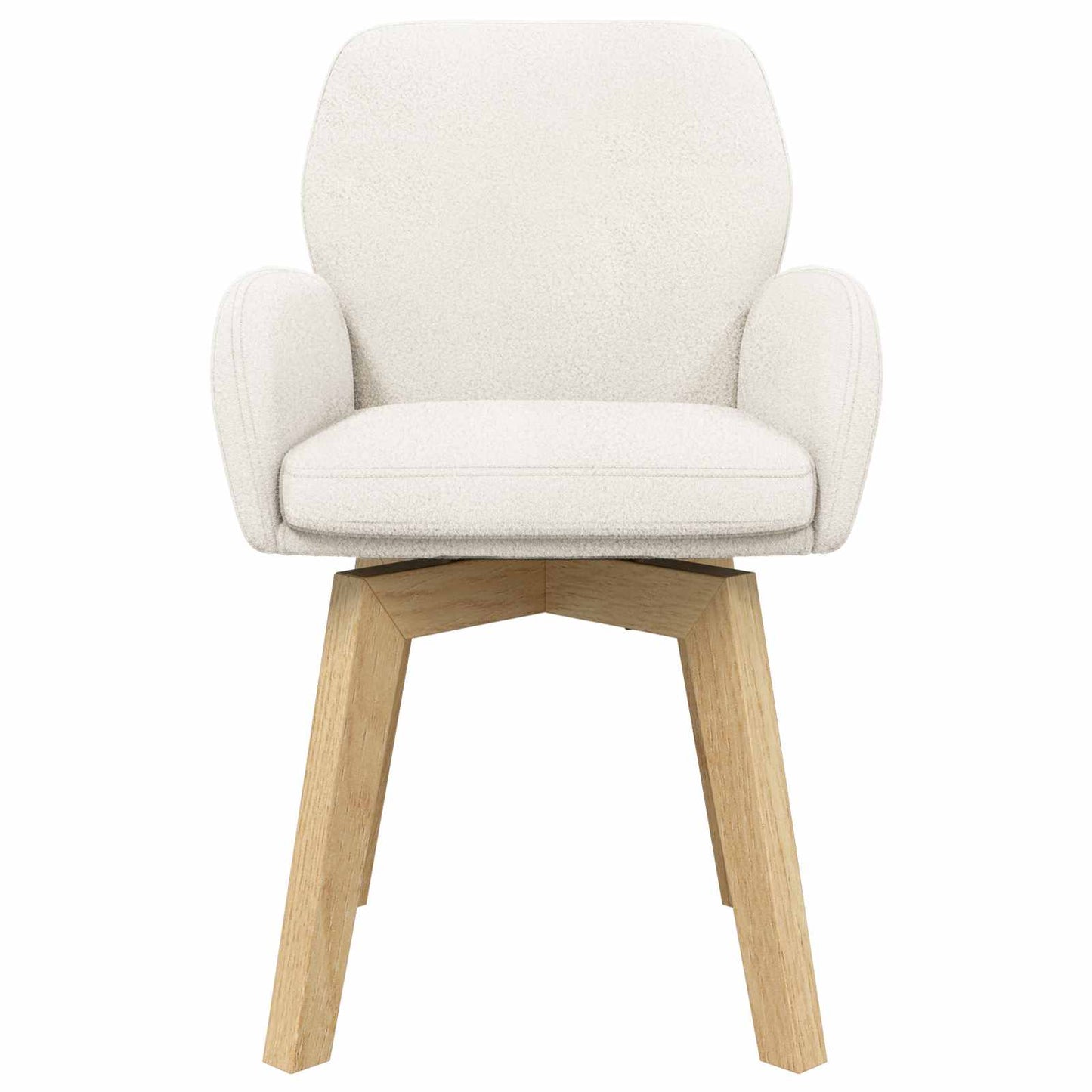 Eettafelstoelen 6 pcs Bouclé Crèmekleurig 59 x 57 x 85 cm is nu te koop bij PeponiXL, paradijselijk wonen!