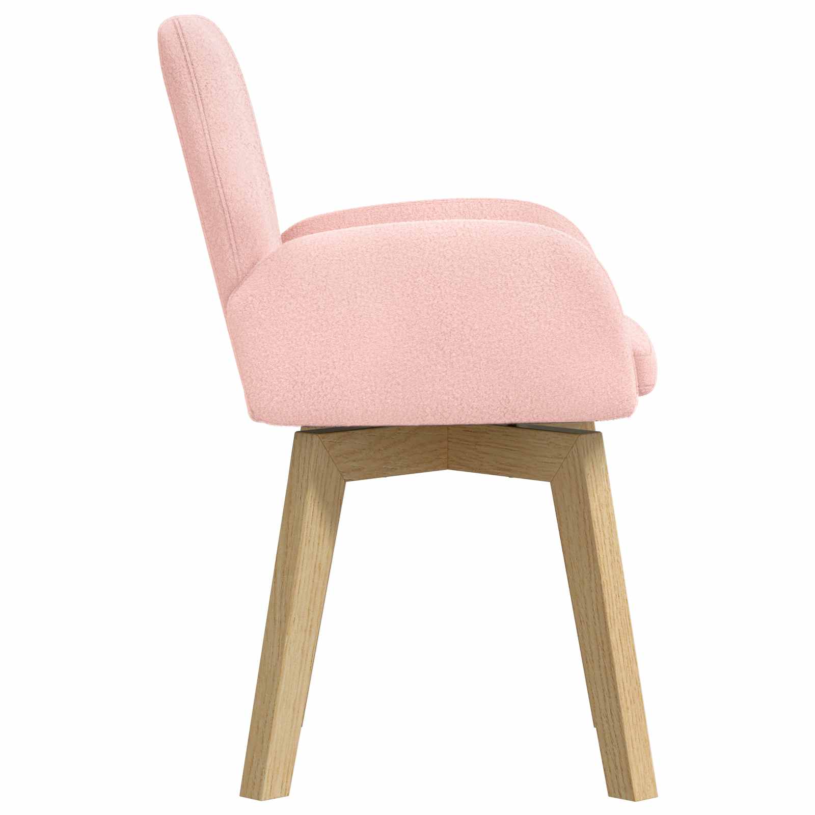 Eettafelstoelen 6 pcs Bouclé Roze 59 x 57 x 85 cm is nu te koop bij PeponiXL, paradijselijk wonen!