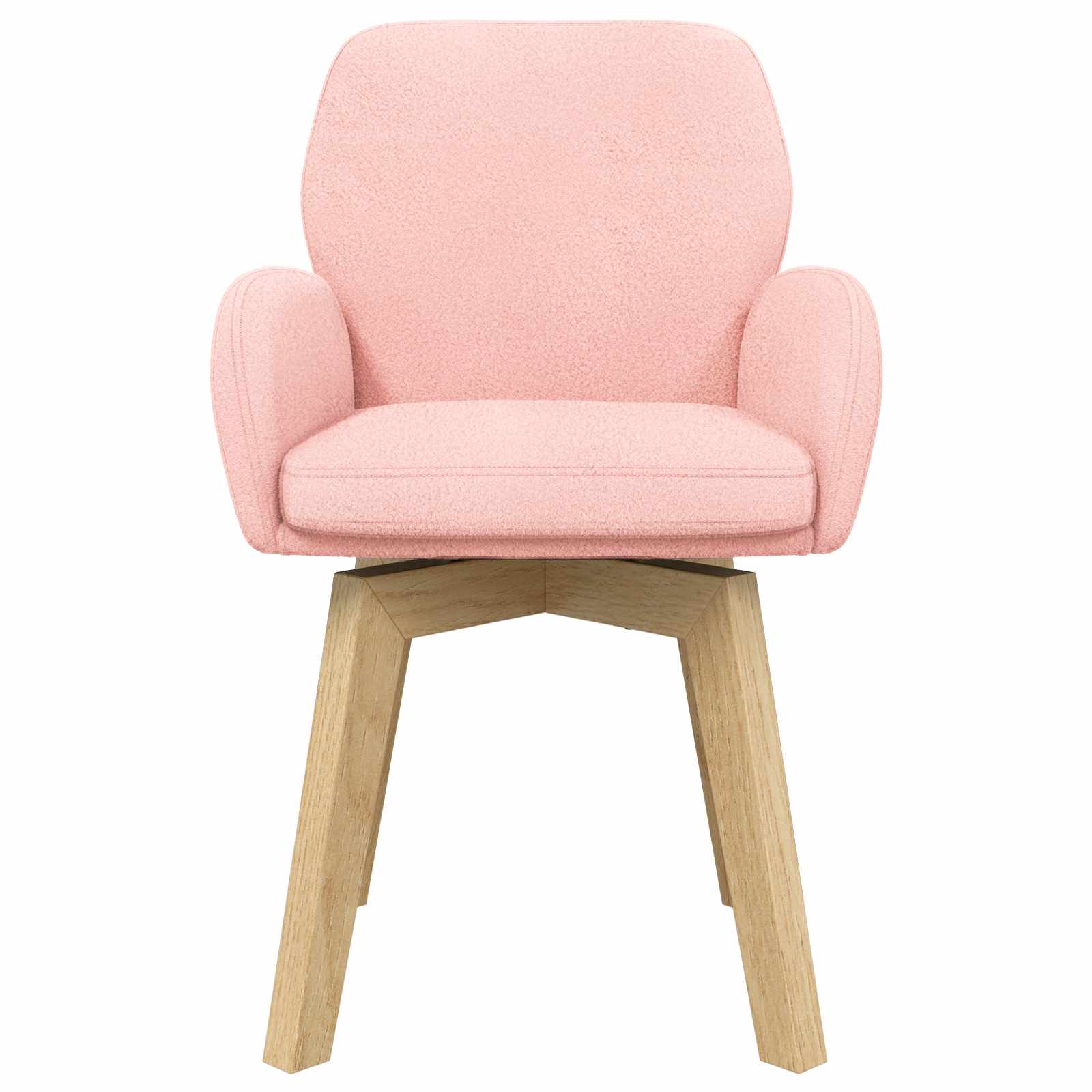 Draai Eetstoelen 4 pcs Bouclé Roze 54 x 58 x 87 cm is nu te koop bij PeponiXL, paradijselijk wonen!