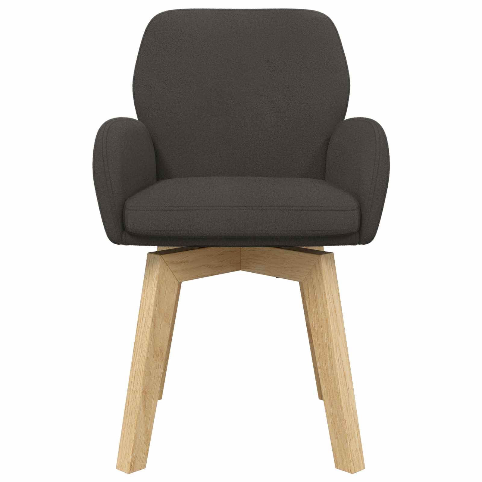 Draai Eetstoelen 4 pcs Bouclé Donkergrijs 54 x 58 x 87 cm is nu te koop bij PeponiXL, paradijselijk wonen!