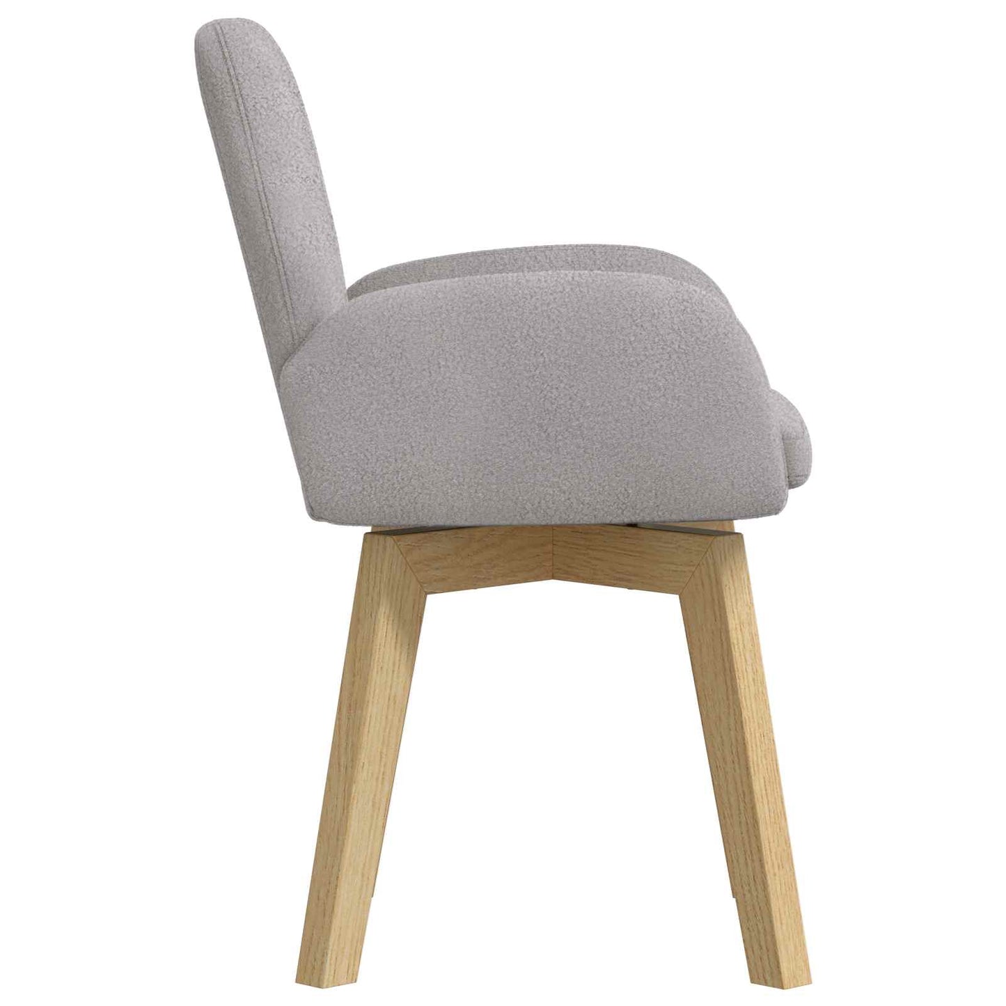 Draai Eetstoelen 6 pcs Bouclé Lichtgrijs 54 x 58 x 87 cm is nu te koop bij PeponiXL, paradijselijk wonen!