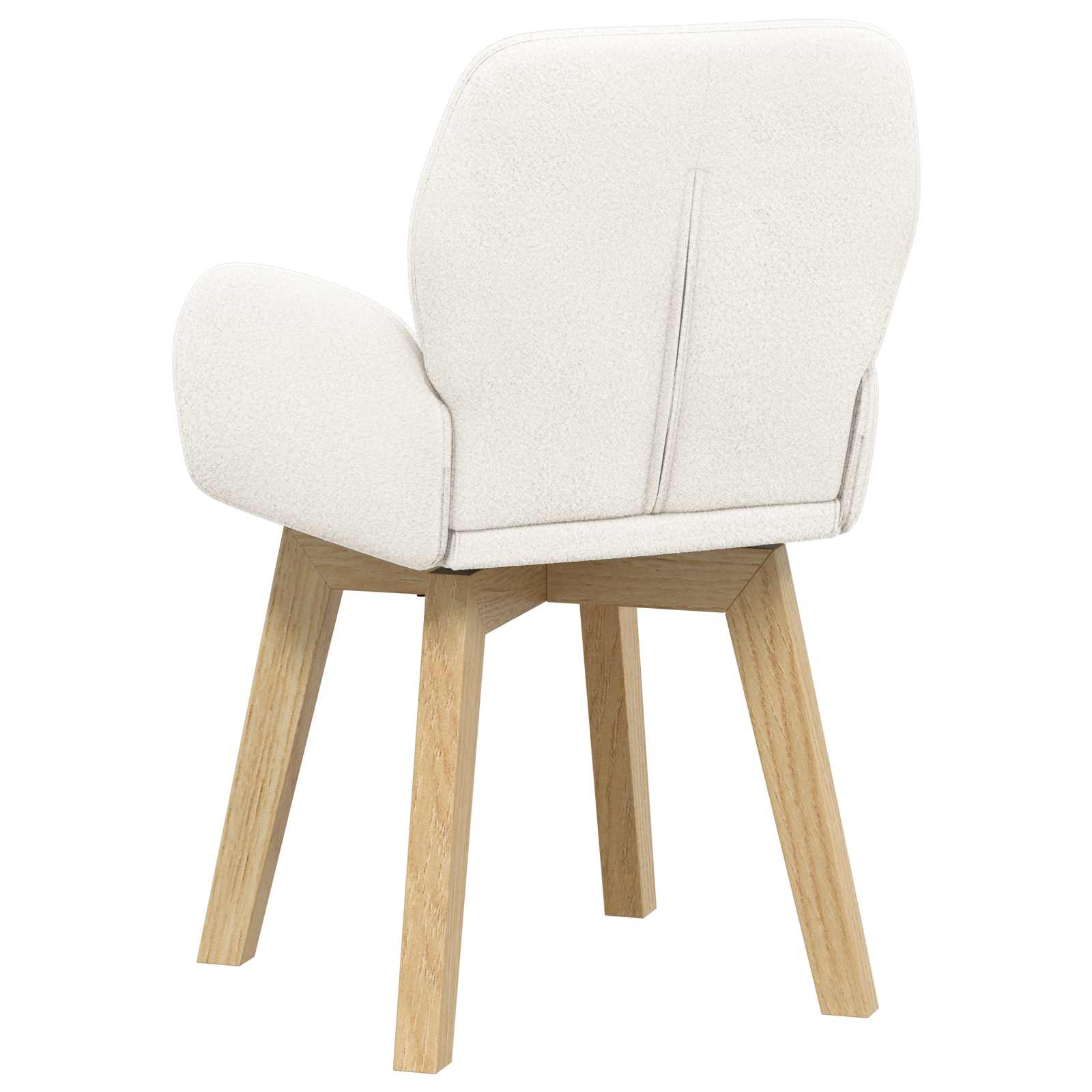 Draai Eetstoelen 6 pcs Bouclé Crèmekleurig 54 x 58 x 87 cm is nu te koop bij PeponiXL, paradijselijk wonen!