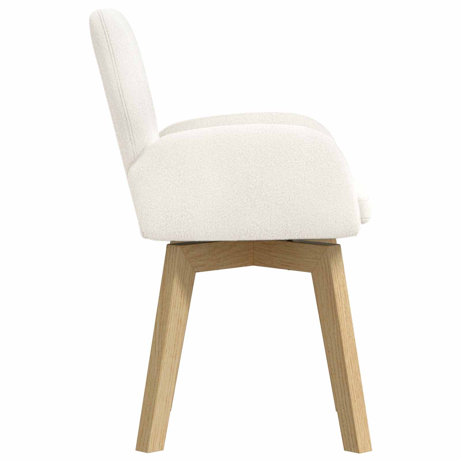 Draai Eetstoelen 6 pcs Bouclé Crèmekleurig 54 x 58 x 87 cm is nu te koop bij PeponiXL, paradijselijk wonen!